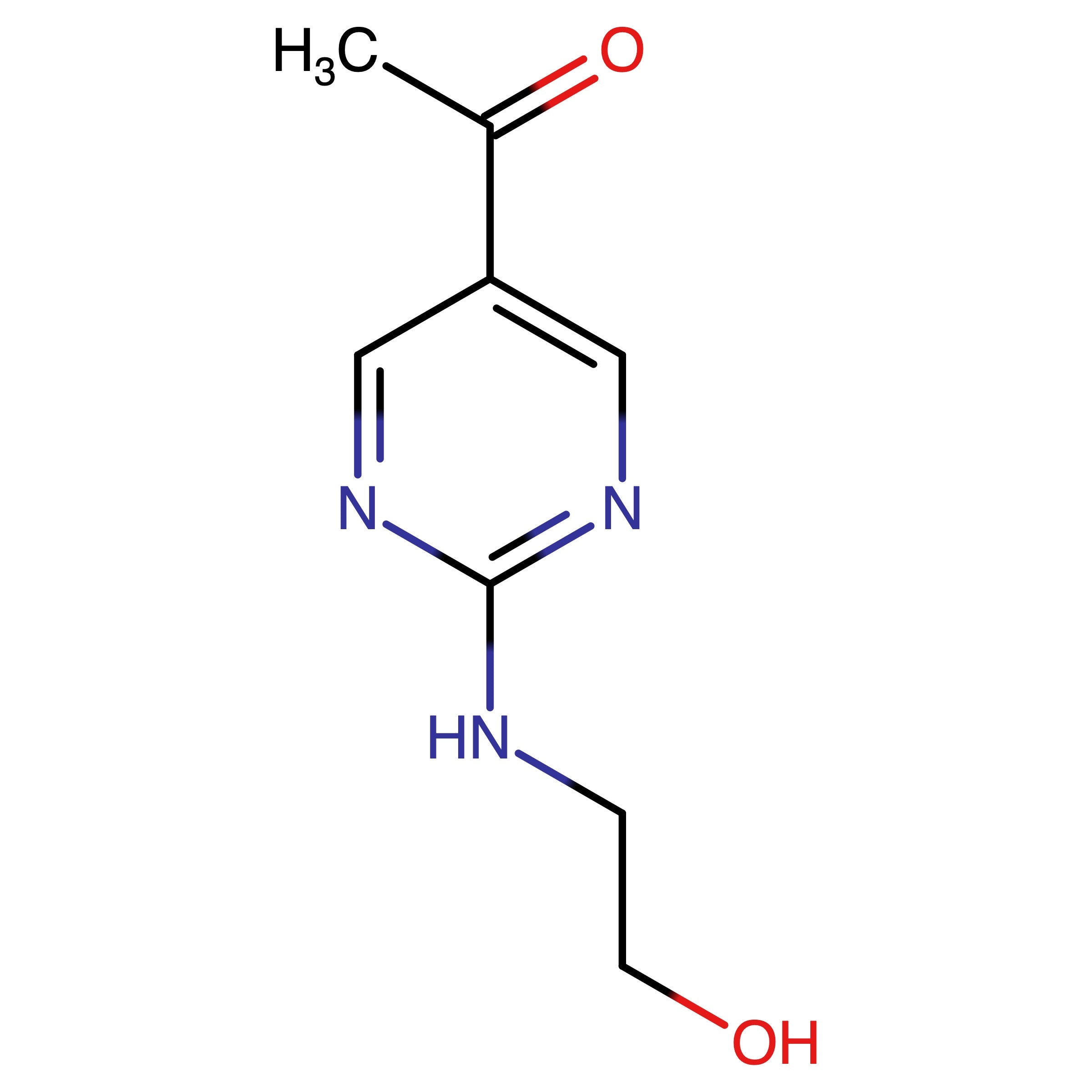 CAS RN 2137923-47-6 | 1-(2-((2-Hydroxyethyl)amino)pyrimidin-5-yl)ethan-1-one