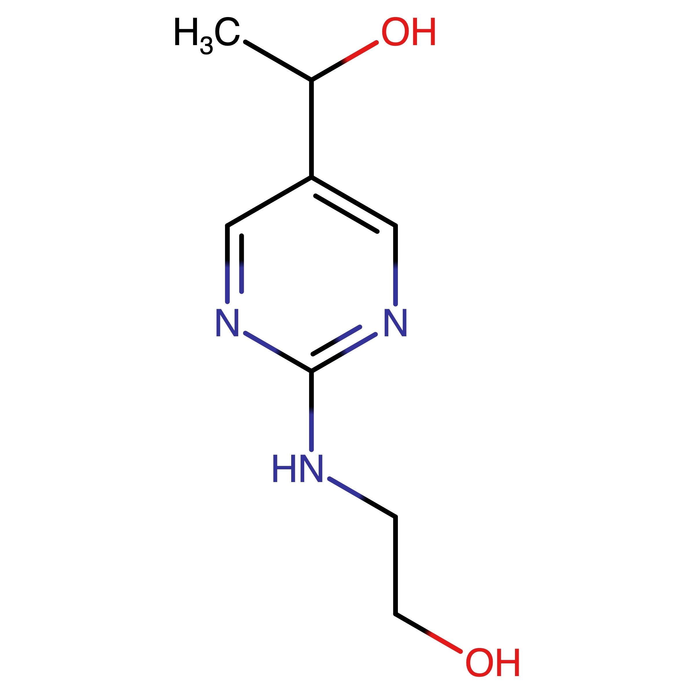 CAS RN 2137923-48-7 | 1-(2-((2-Hydroxyethyl)amino)pyrimidin-5-yl)ethan-1-ol