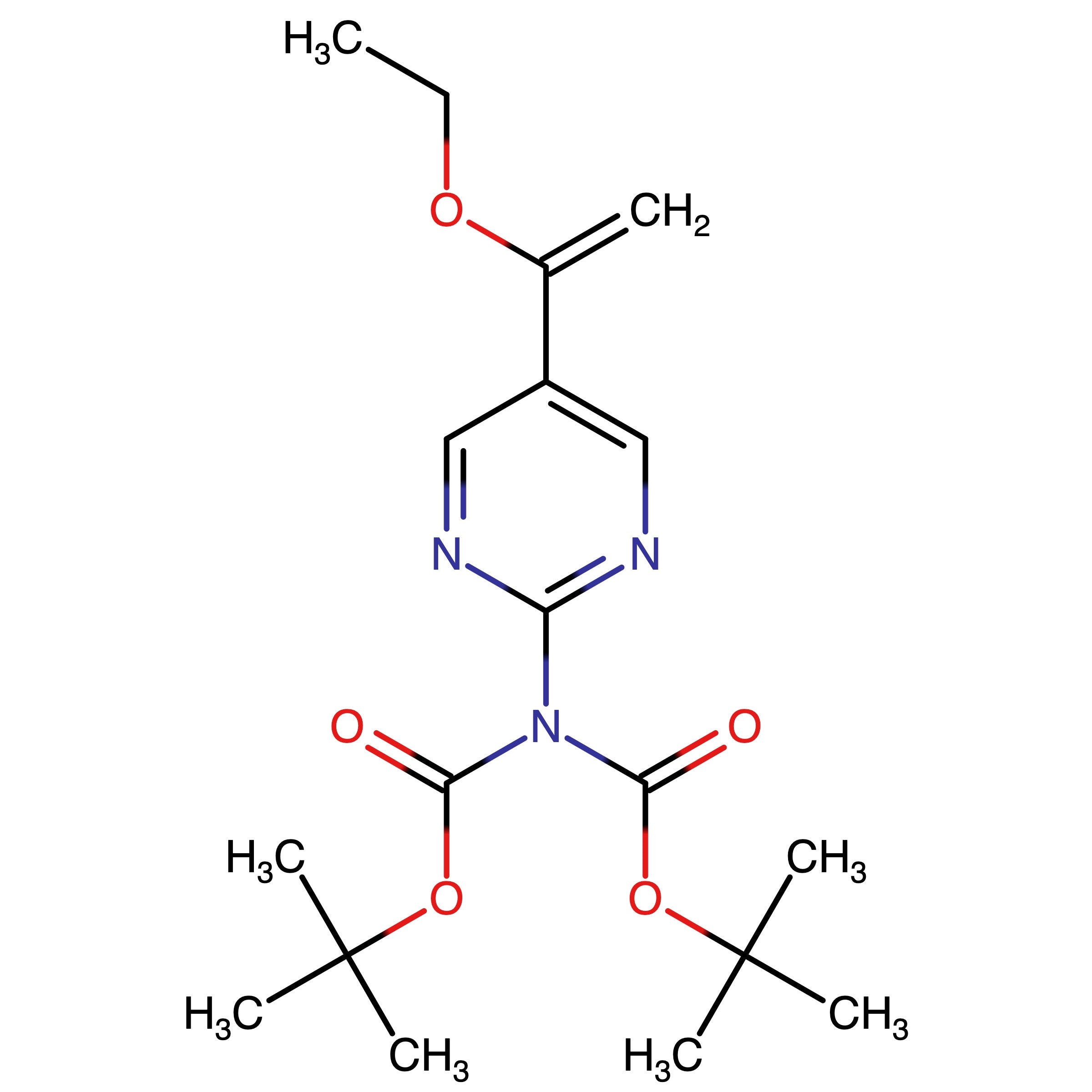 CAS RN 2137923-51-2 | tert-Butyl (tert-butoxycarbonyl)(5-(1-ethoxyvinyl)pyrimidin-2-yl)carbamate