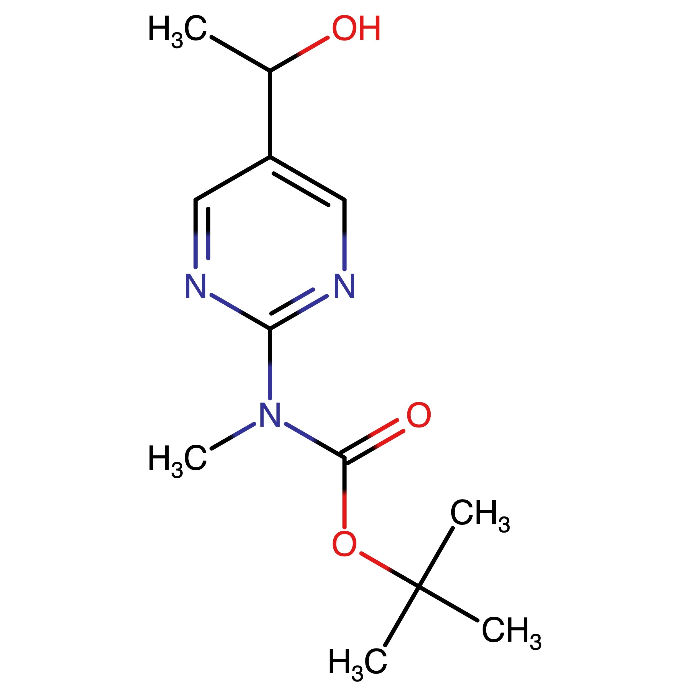 CAS RN 2137923-69-2 | tert-Butyl (5-(1-hydroxyethyl)pyrimidin-2-yl)(methyl)carbamate