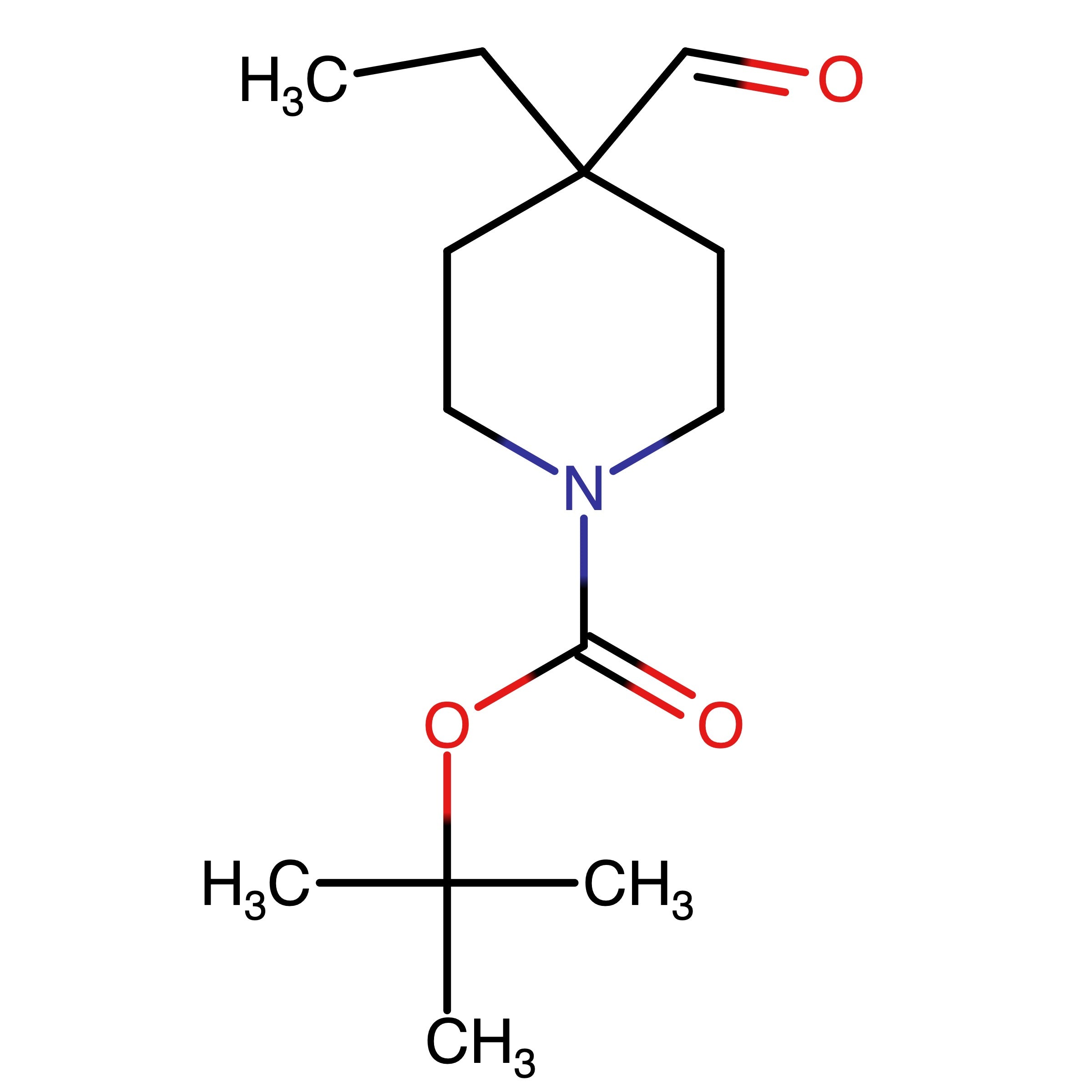 CAS 885523-41-1 | 1-Boc-4-ethyl-4-formyl-piperidine | MFCD08062518