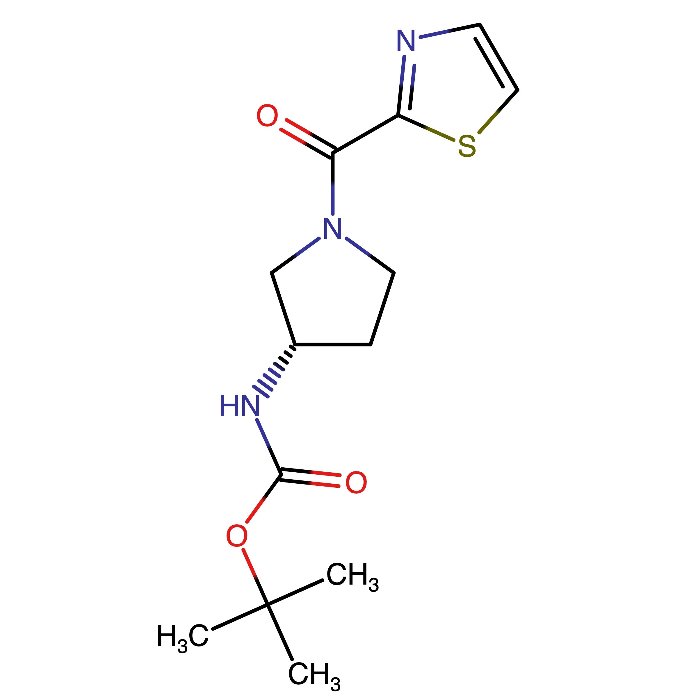 CAS RN 1373525-53-1 | tert-Butyl (S)-(1-(thiazole-2-carbonyl)pyrrolidin-3-yl)carbamate