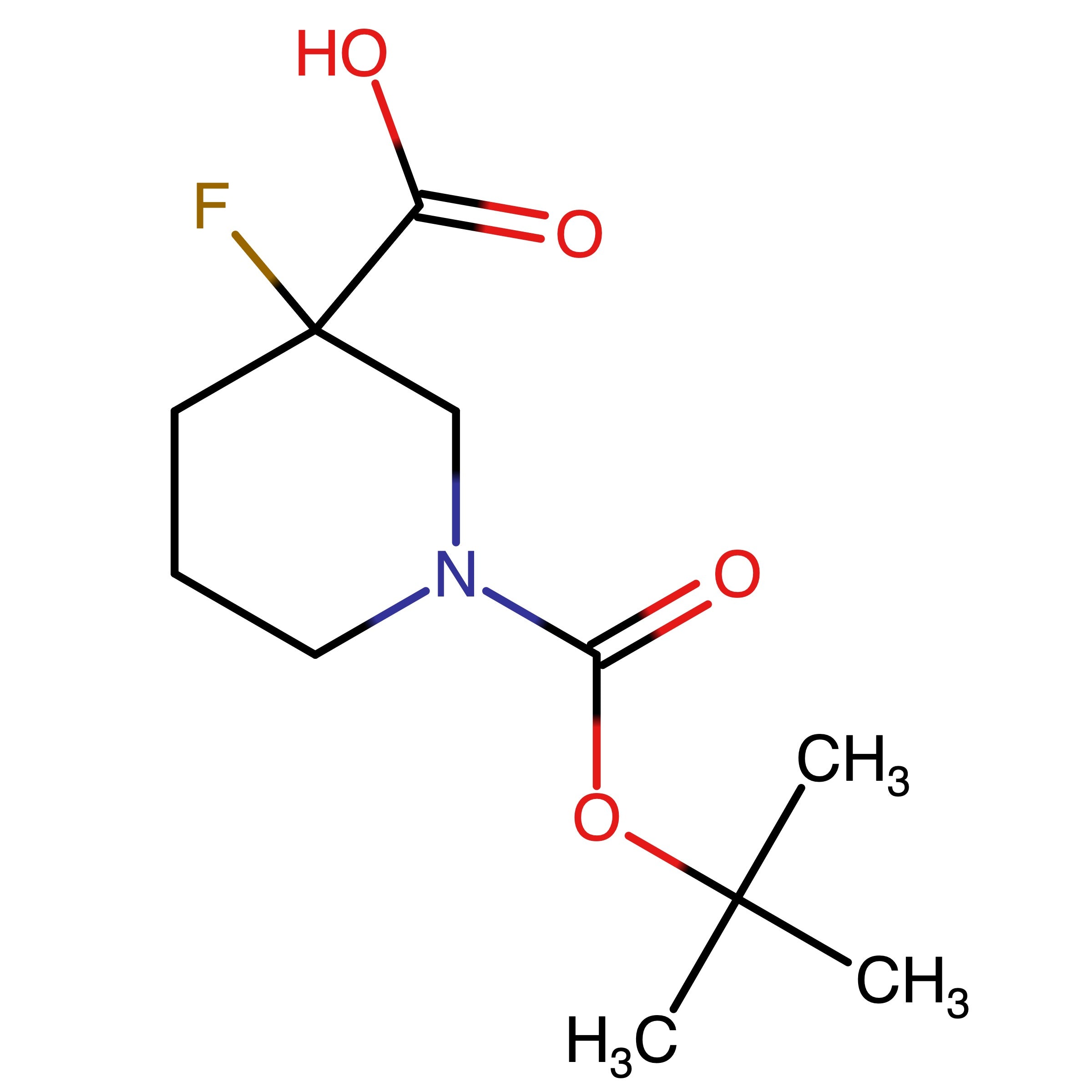 CAS 934342-39-9 | 1-(tert-Butoxycarbonyl)-3-fluoropiperidine-3-carboxylic acid | MFCD11847195