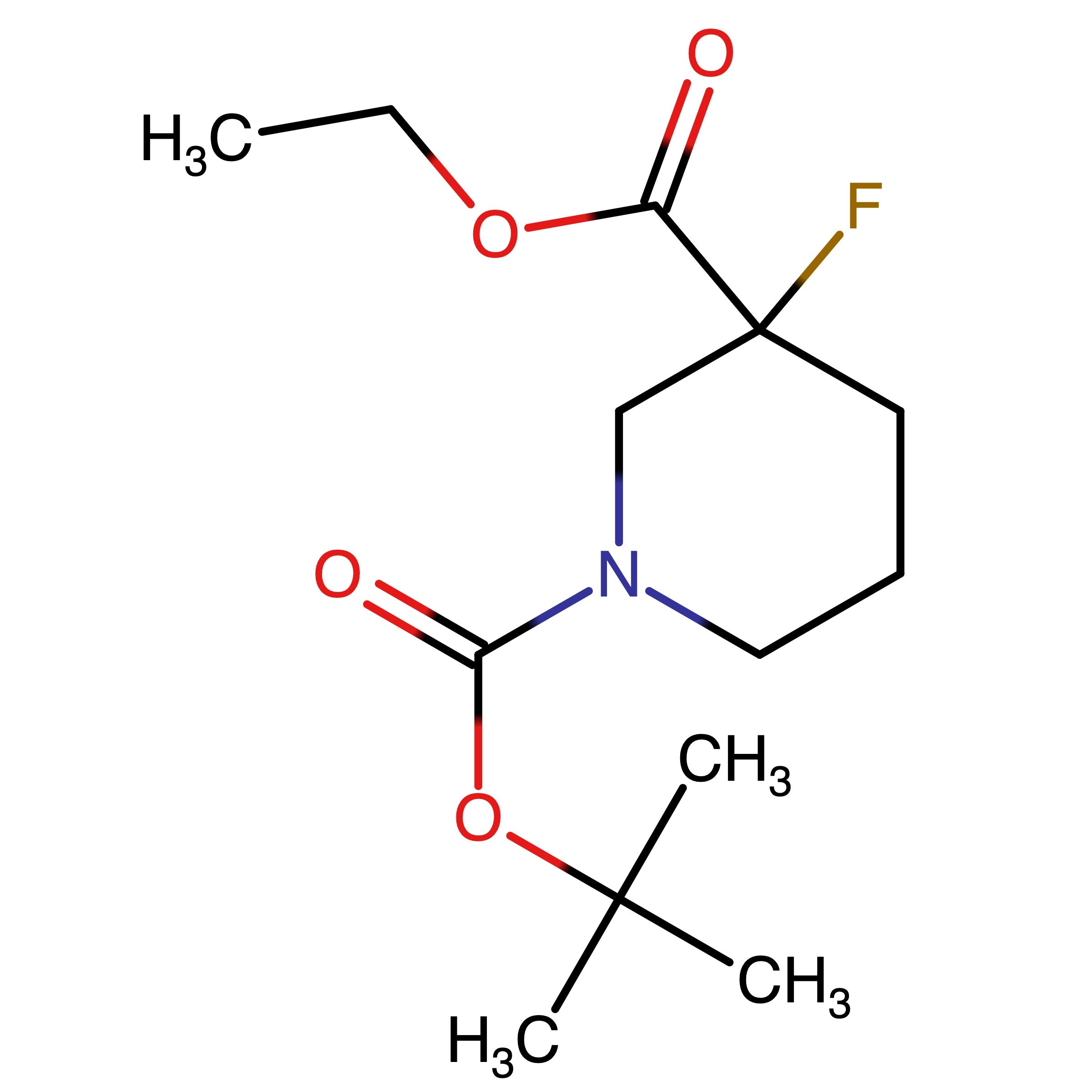 CAS 1228631-45-5 | 1-tert-Butyl 3-ethyl 3-fluoropiperidine-1,3-dicarboxylate | MFCD12911429