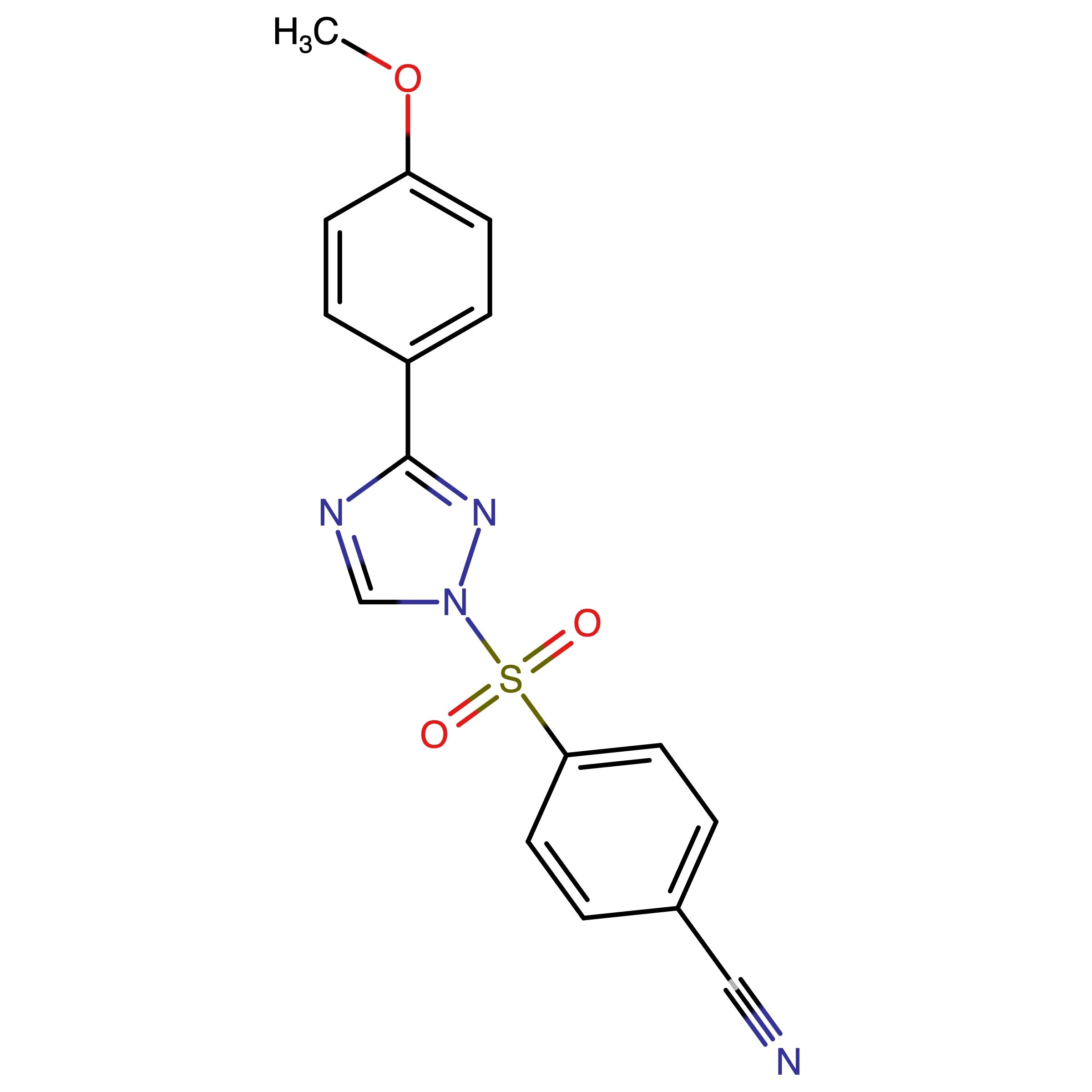 CAS RN 2429964-89-4 | 4-((3-(4-Methoxyphenyl)-1H-1,2,4-triazol-1-yl)sulfonyl)benzonitrile
