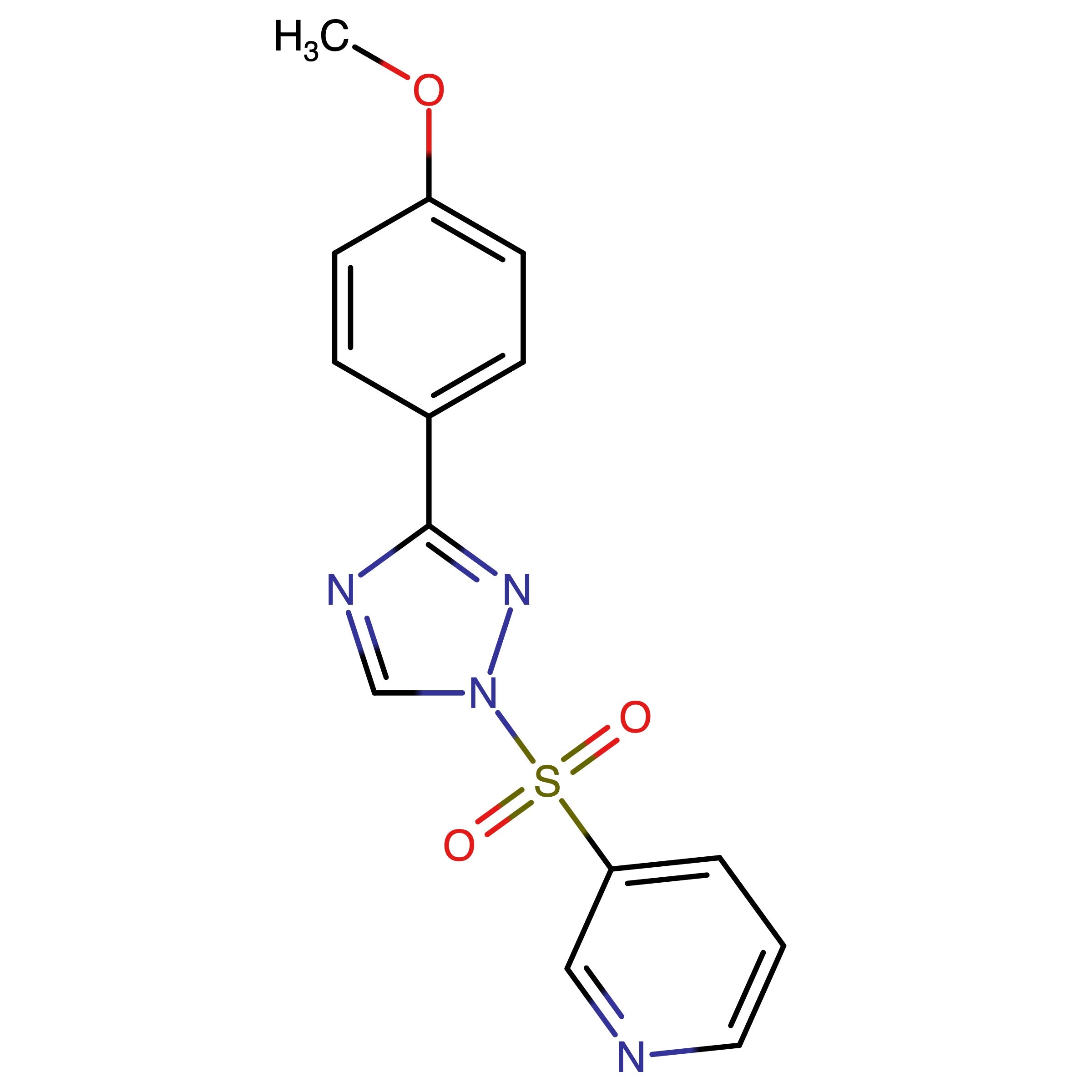 CAS RN 2429962-72-9 | 3-((3-(4-Methoxyphenyl)-1H-1,2,4-triazol-1-yl)sulfonyl)pyridine