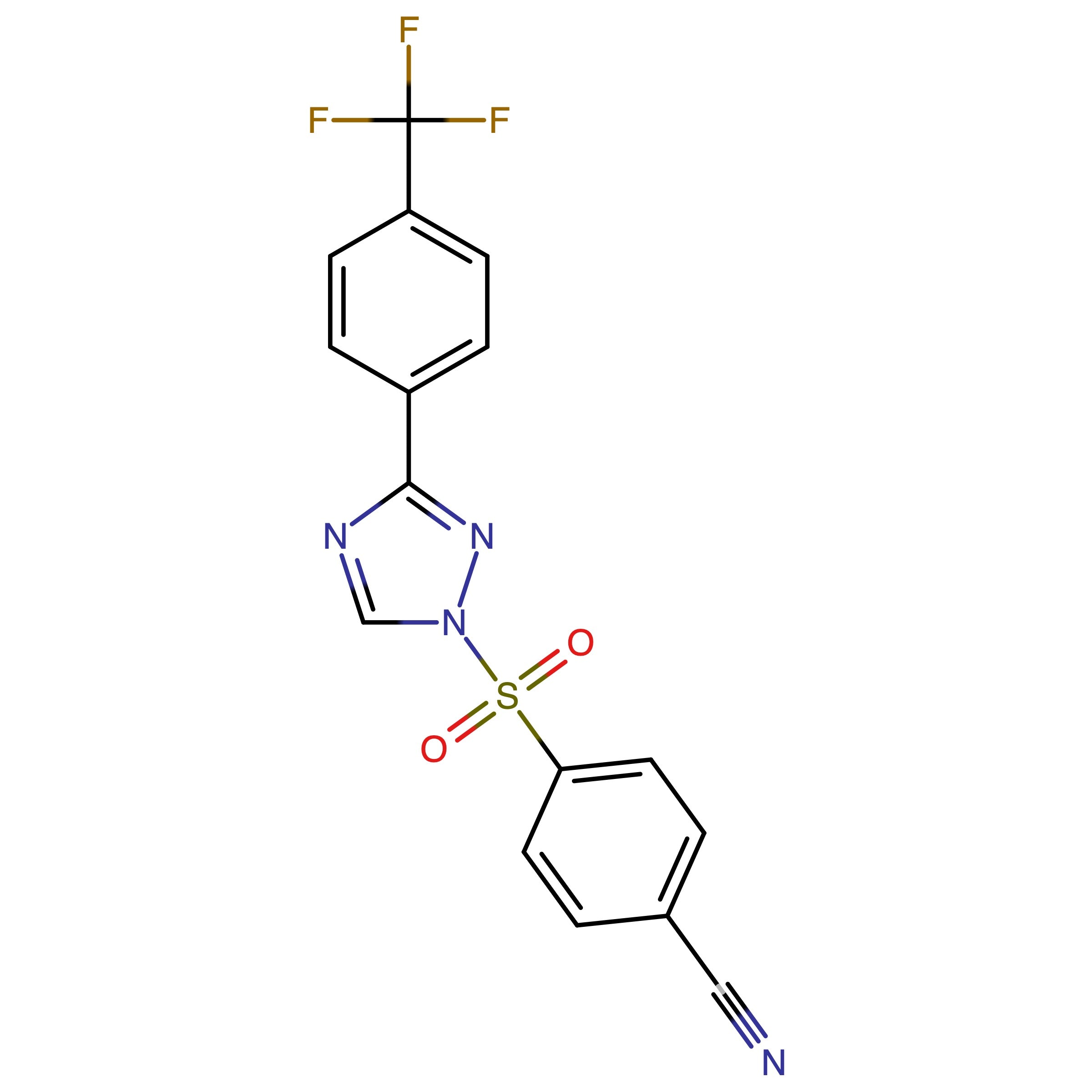 CAS RN 2429964-16-7 | 4-((3-(4-(Trifluoromethyl)phenyl)-1H-1,2,4-triazol-1-yl)sulfonyl)benzonitrile