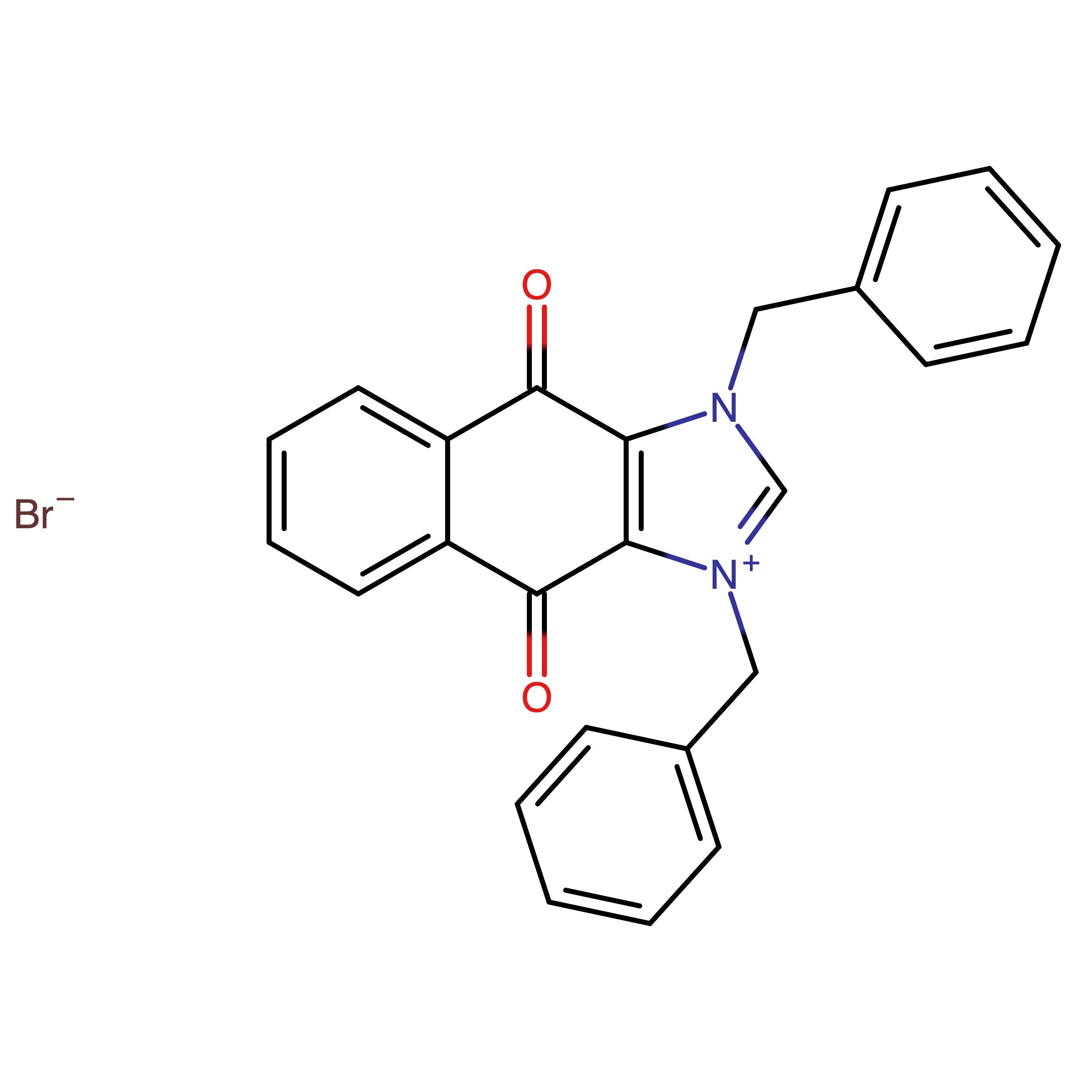 CAS RN 2247881-53-2 | 1,3-Dibenzylbenzo[f]benzimidazol-3-ium-4,9-dione;bromide