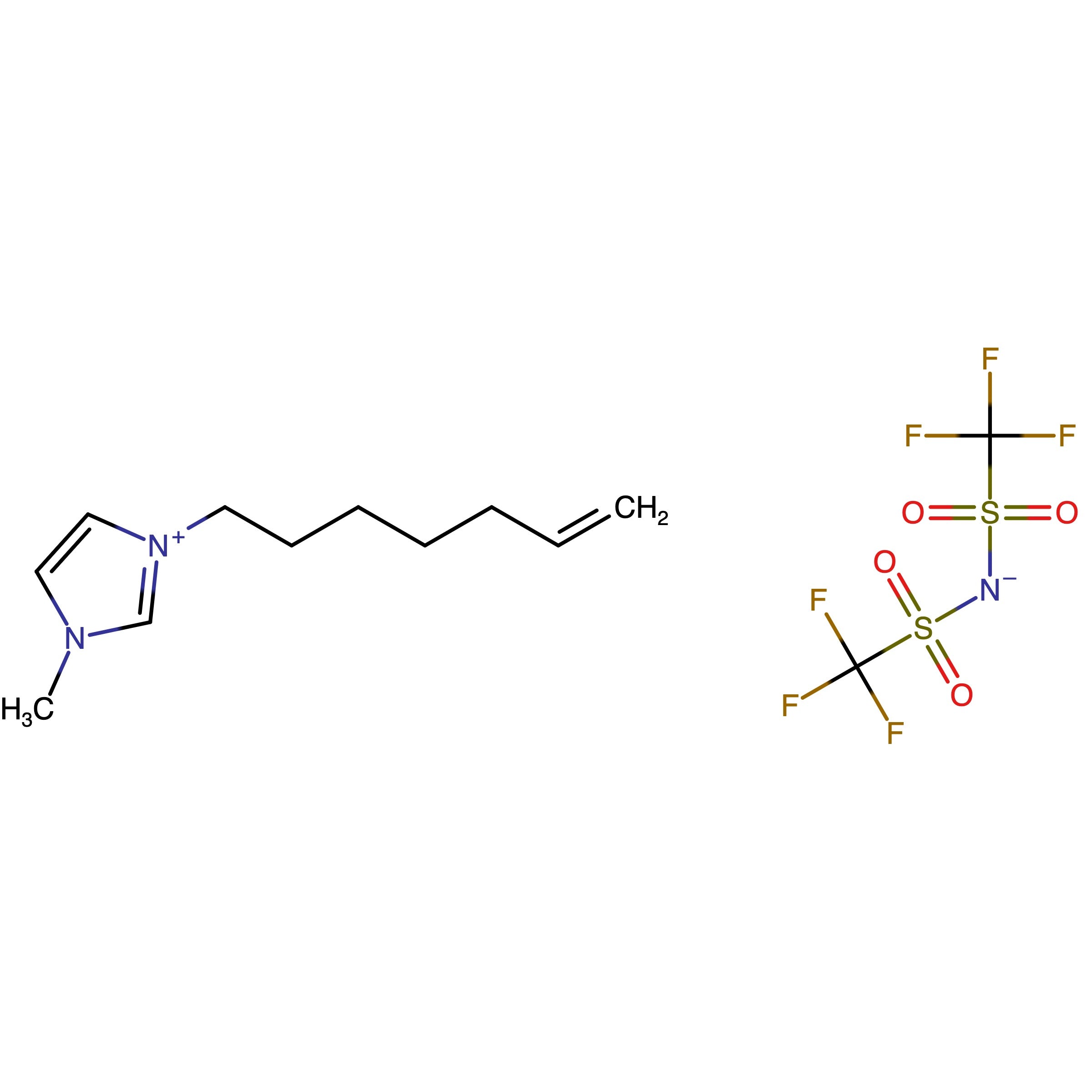 CAS RN 1621679-60-4 | 1-(6-Hepten-1-yl)-3-methylimidazolium 1,1,1-trifluoro-N-[(trifluoromethyl)sulfonyl]methane
sulfonamide