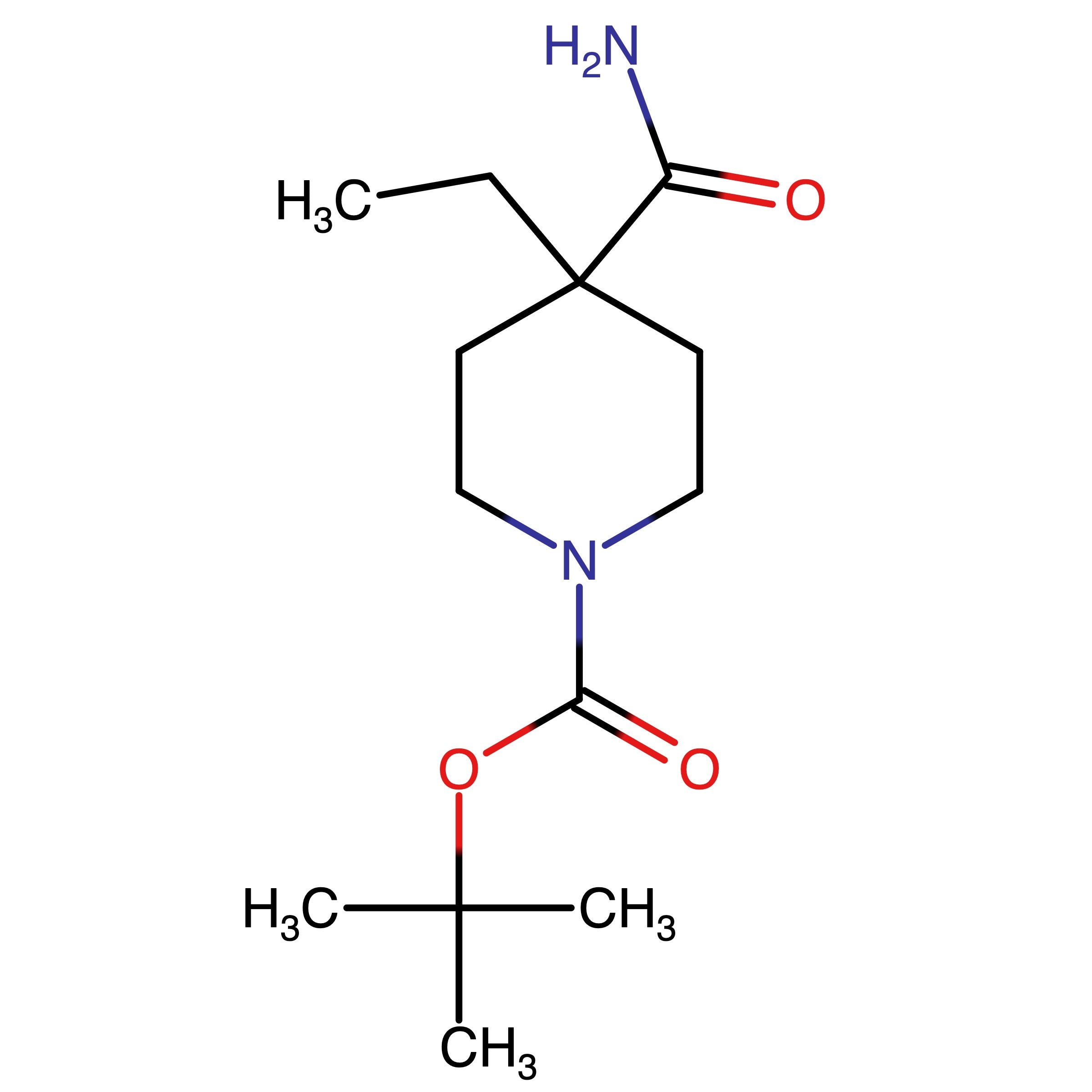 CAS 1082768-73-7 | 1-Boc-4-ethylpiperidine-4-carboxamide | MFCD11223489