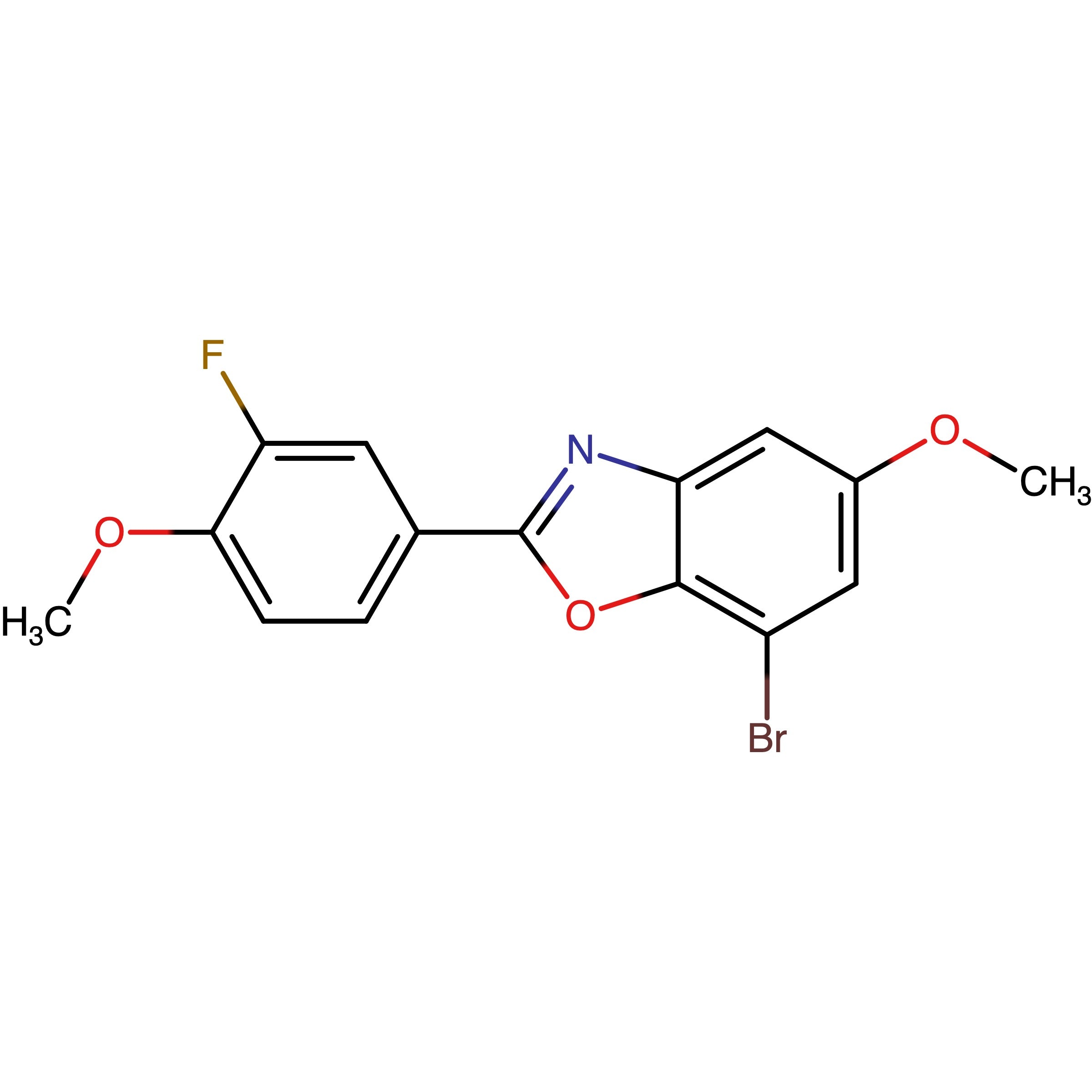 CAS 544704-75-8 | 7-Bromo-2-(3-fluoro-4-methoxyphenyl)-5-methoxybenzo[d]oxazole | MFCD12755421