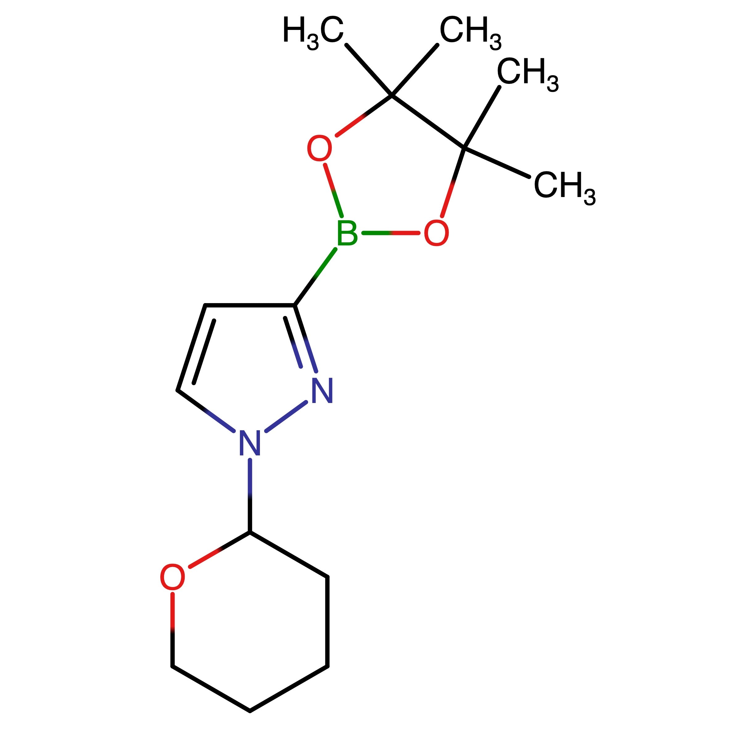 CAS 1279088-80-0 | 1-(Tetrahydropyran-2-yl)-3-(4,4,5,5-tetramethyl-[1,3,2]dioxaborolan-2-yl)-1H-pyrazole | MFCD22189465
