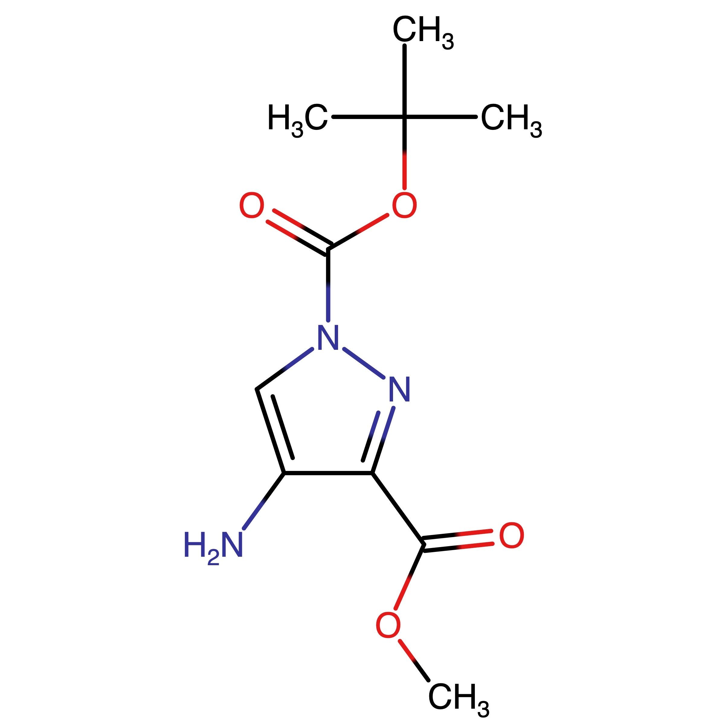 CAS 923283-63-0 | 1-tert-Butyl 3-methyl 4-amino-1H-pyrazole-1,3-dicarboxylate | MFCD19703290