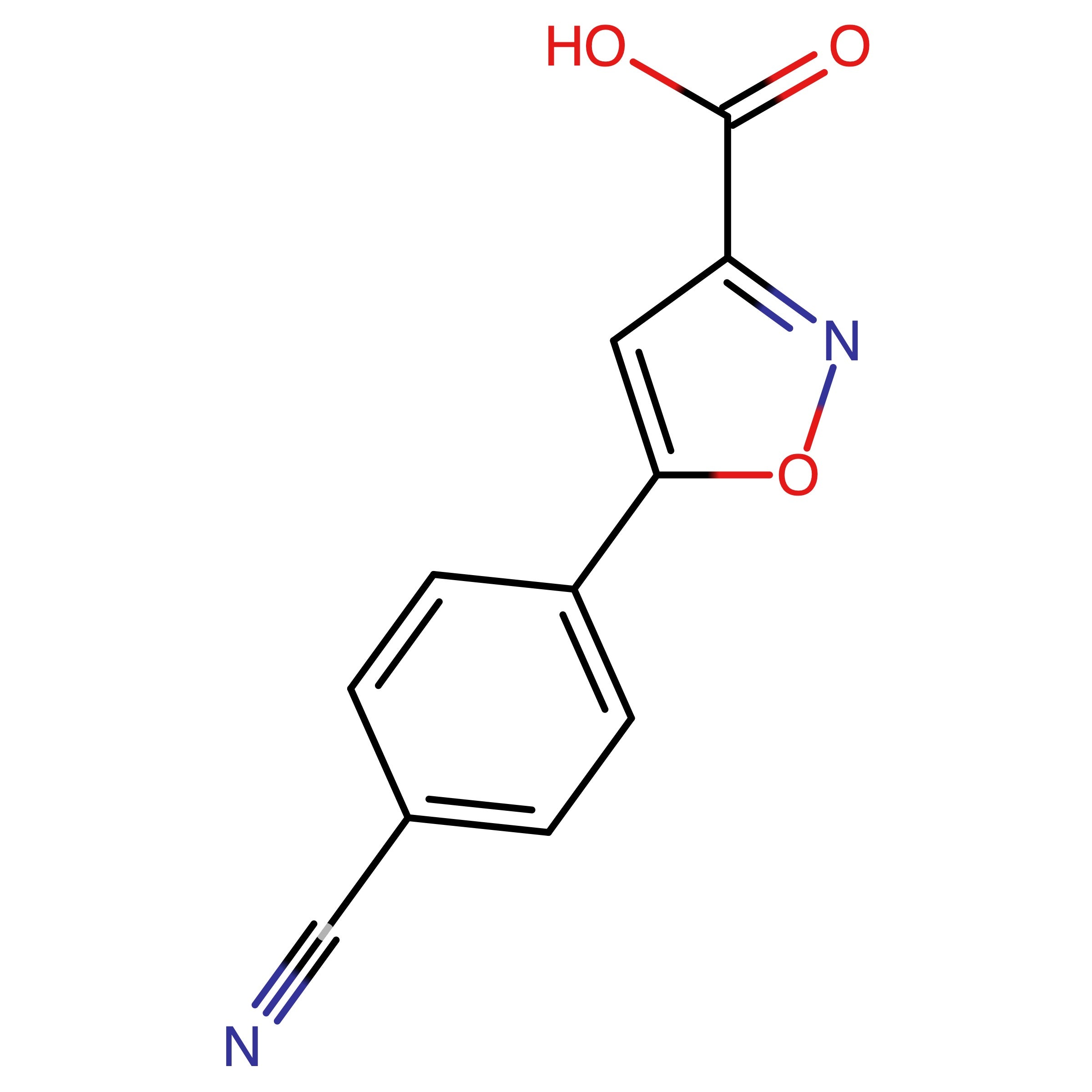 CAS 1375064-45-1 | 5-(4-Cyanophenyl)isoxazole-3-carboxylic acid | MFCD22192327