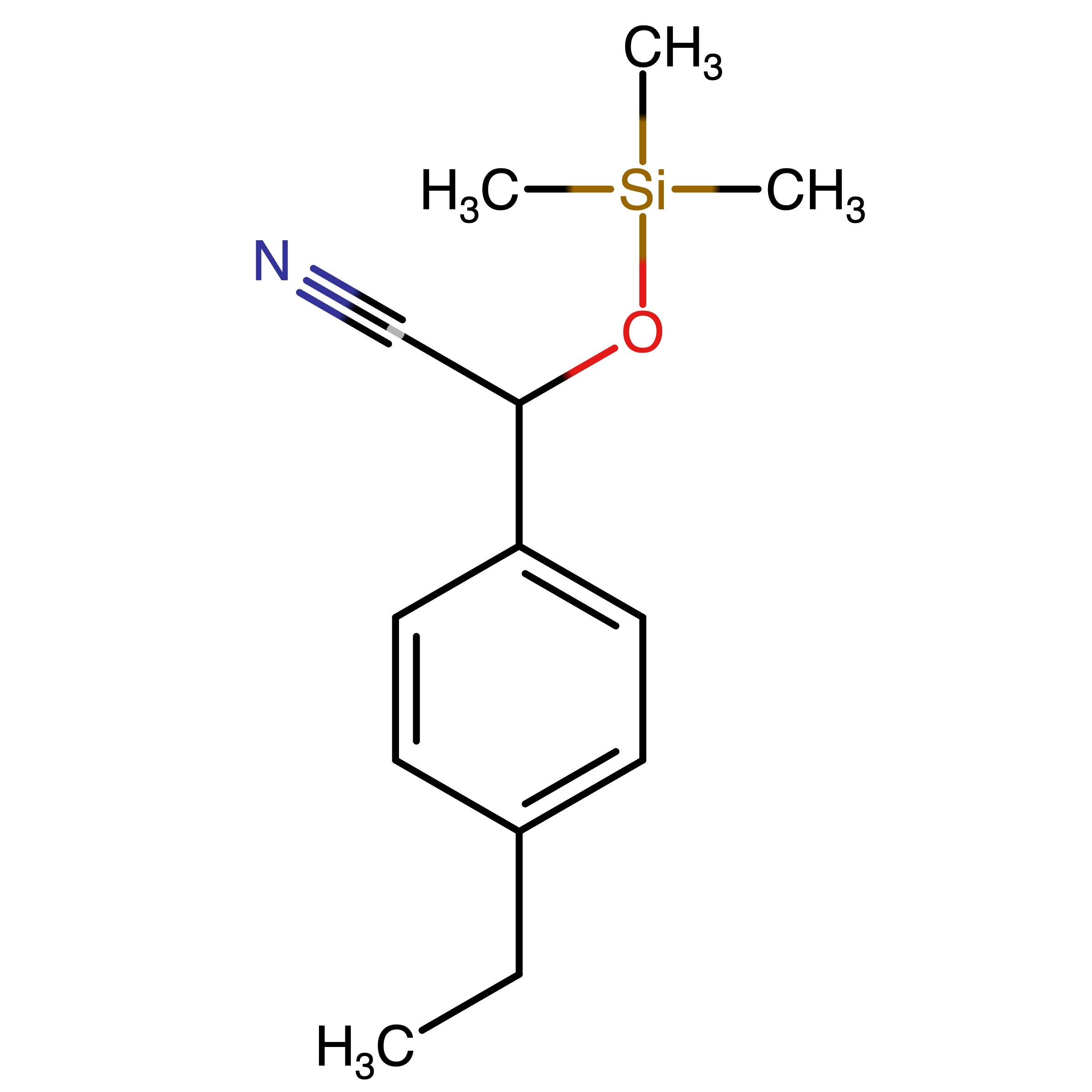 CAS 1073135-75-7 | 2-(4-Ethylphenyl)-2-[(trimethylsilyl)oxy]acetonitrile | MFCD16786523