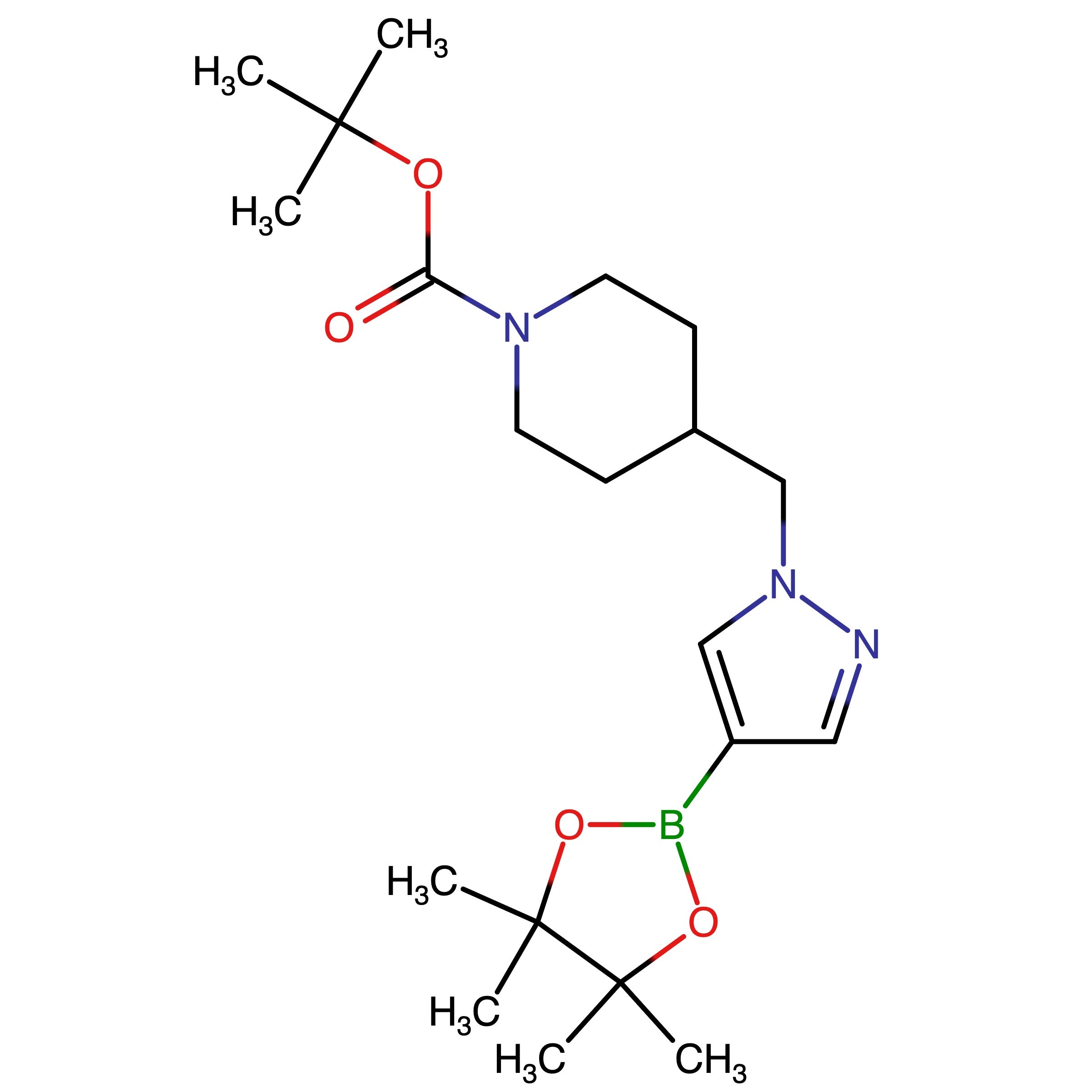 CAS 1092563-72-8 | t-Butyl 4-((4-(4,4,5,5-tetramethyl-1,3,2-dioxaborolan-2-yl)-1H-pyrazol-1-yl)methyl)piperidine-1-carboxylate | MFCD18383260