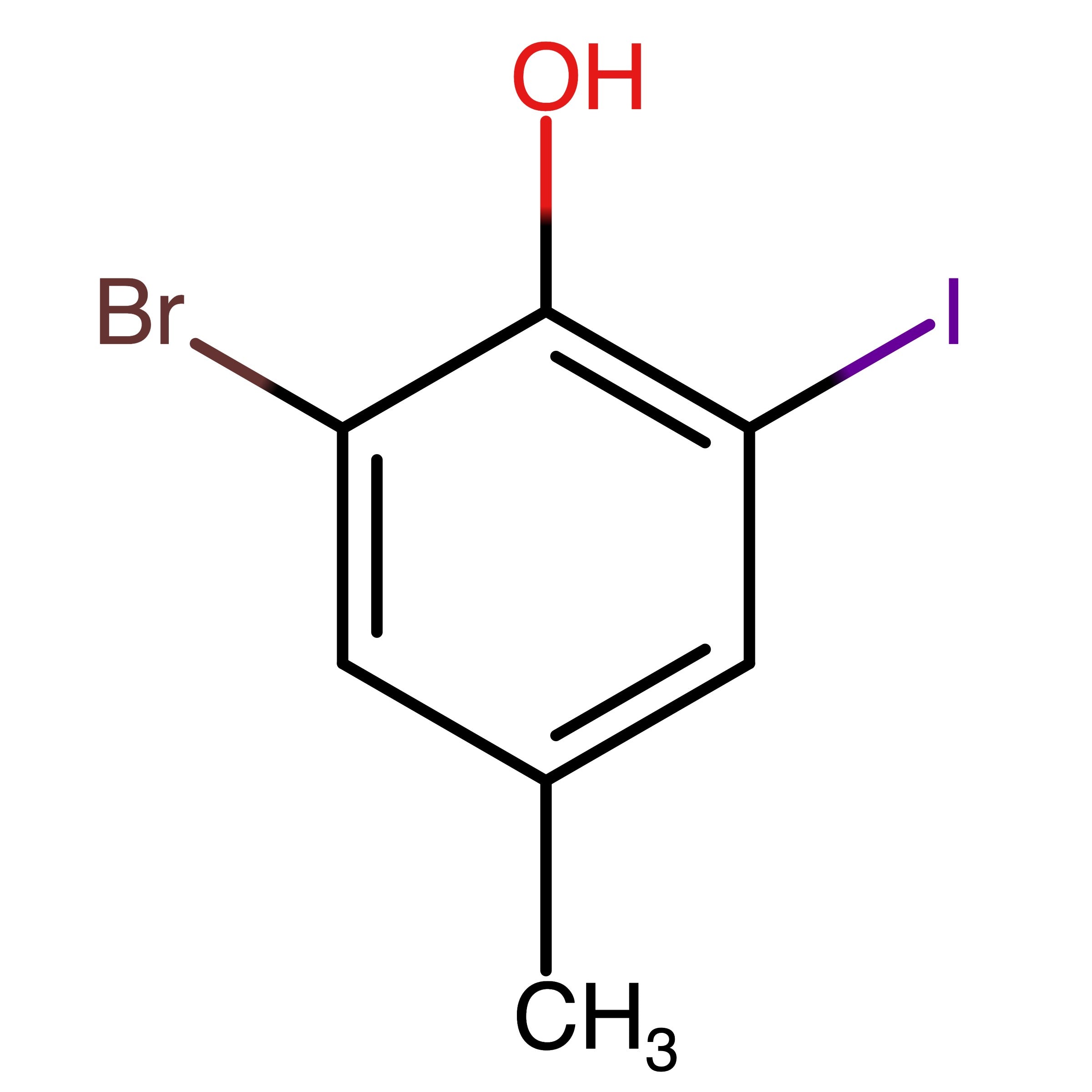 CAS 180639-95-6 | 2-Bromo-6-iodo-4-methylphenol