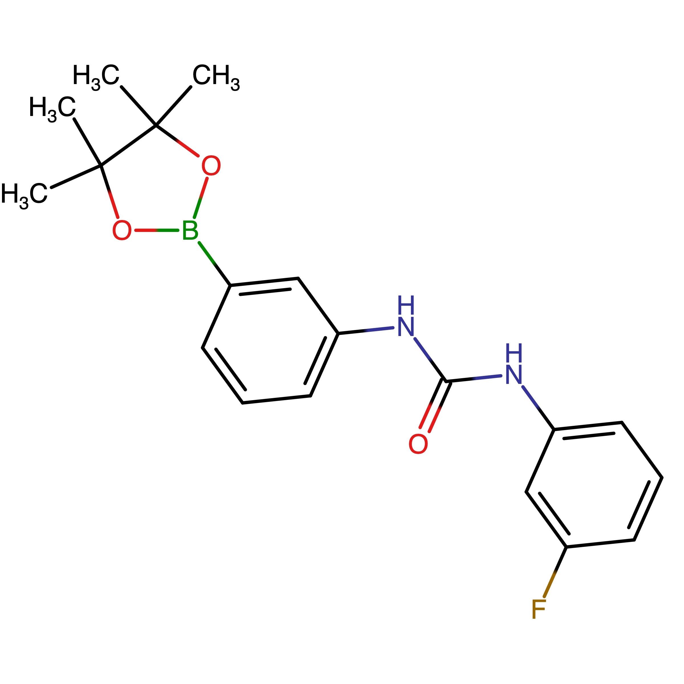 CAS 874302-03-1 | 1-(3-Fluorophenyl)-3-[3-(tetramethyl-1,3,2-dioxaborolan-2-yl)phenyl]urea | MFCD20231477