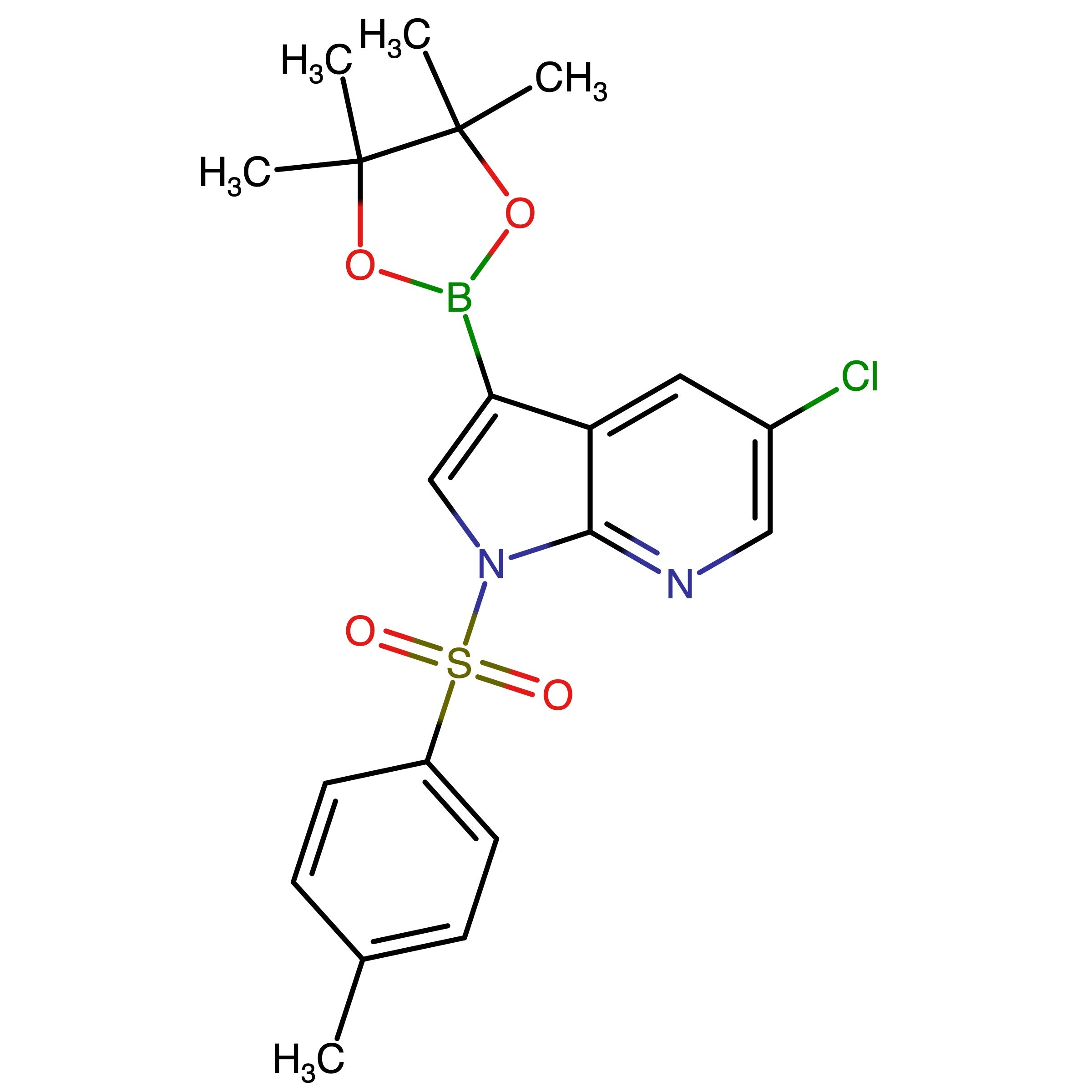 CAS 866546-11-4 | 5-Chloro-3-(4,4,5,5-tetramethyl-1,3,2-dioxaborolan-2-yl)-1-tosyl-1H-pyrrolo[2,3-b]pyridine | MFCD16039195