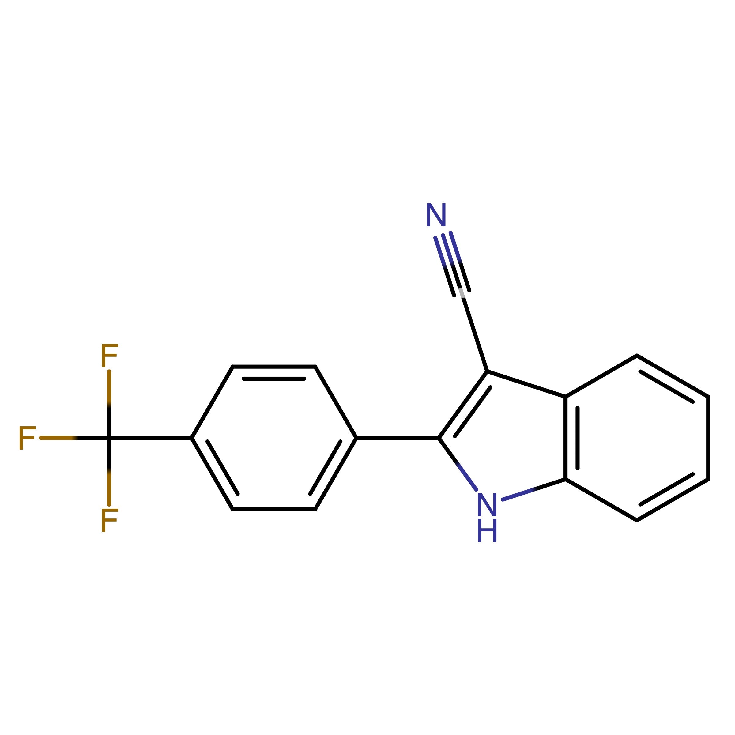 CAS 475655-19-7 | 2-[4-(Trifluoromethyl)phenyl]-1H-indole-3-carbonitrile | MFCD30829499