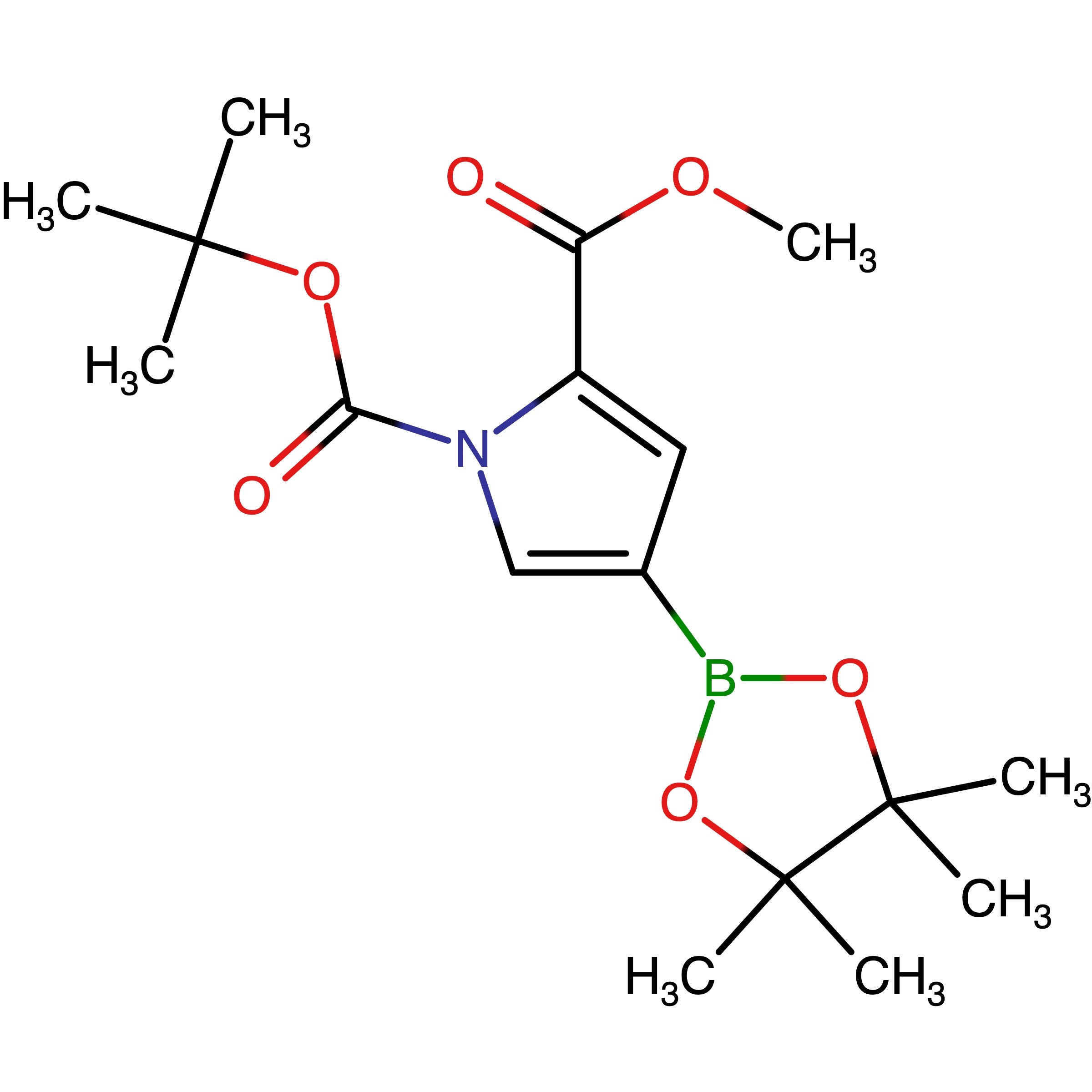 CAS 942070-38-4 | 1-BOC-2-(methoxycarbonyl)pyrrole-4-boronic acid, pinacol ester | MFCD11855974