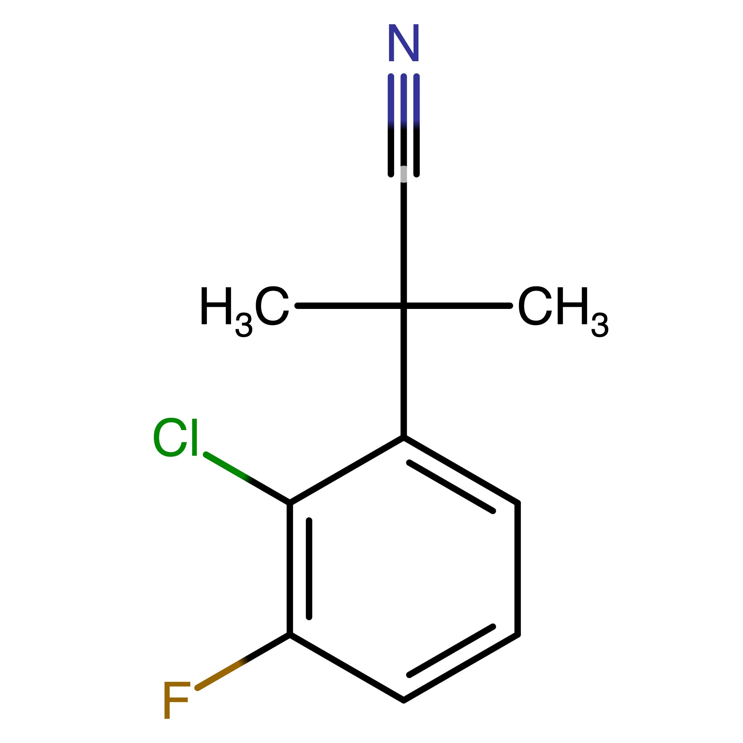 CAS 1256918-64-5 | 2-(2-chloro-3-fluorophenyl)-2-methylpropanenitrile | MFCD19694644