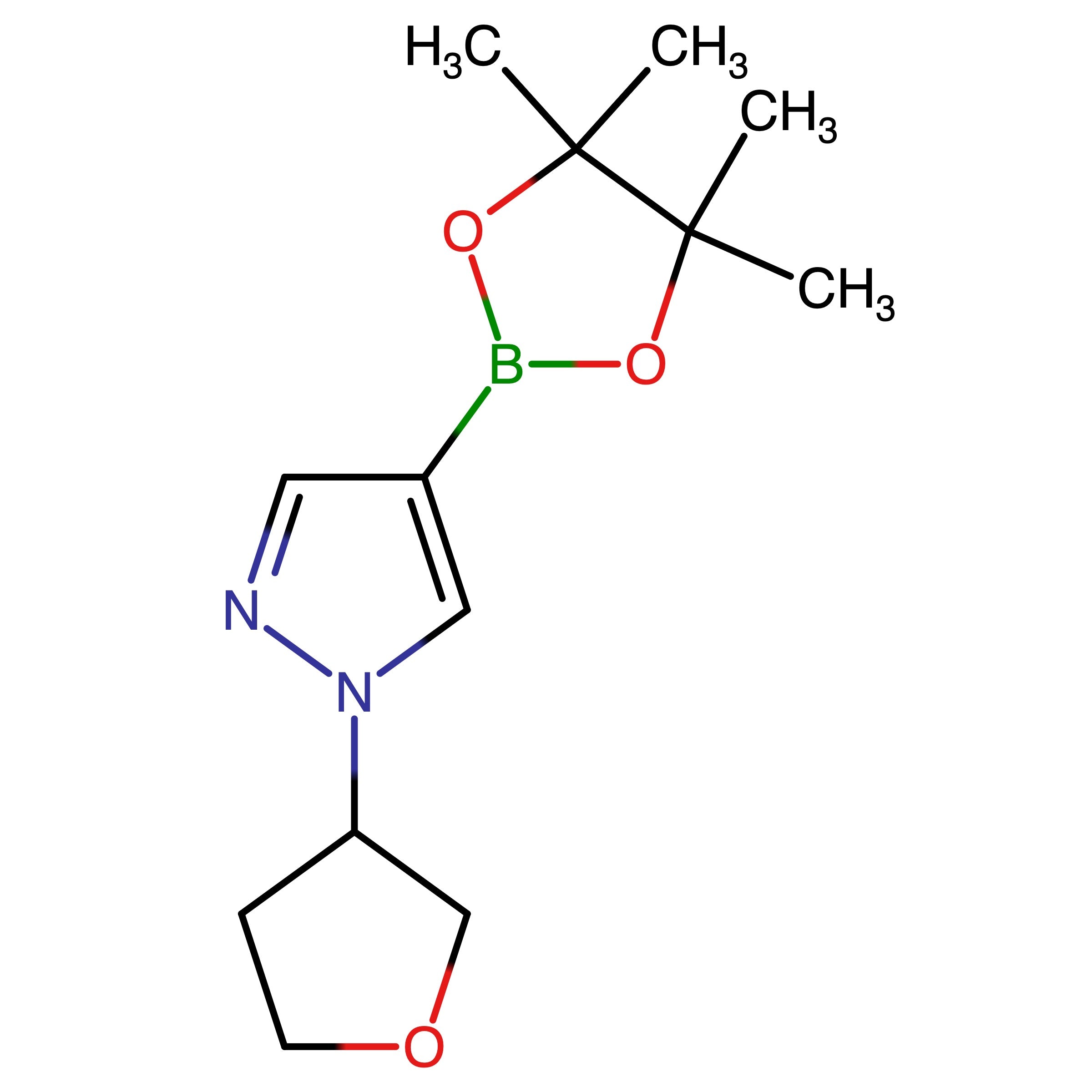 CAS 1029715-63-6 | 1-(Tetrahydrofuran-3-yl)-4-(4,4,5,5-tetramethyl-1,3,2-dioxaborolan-2-yl)-1H-pyrazole | MFCD18383269