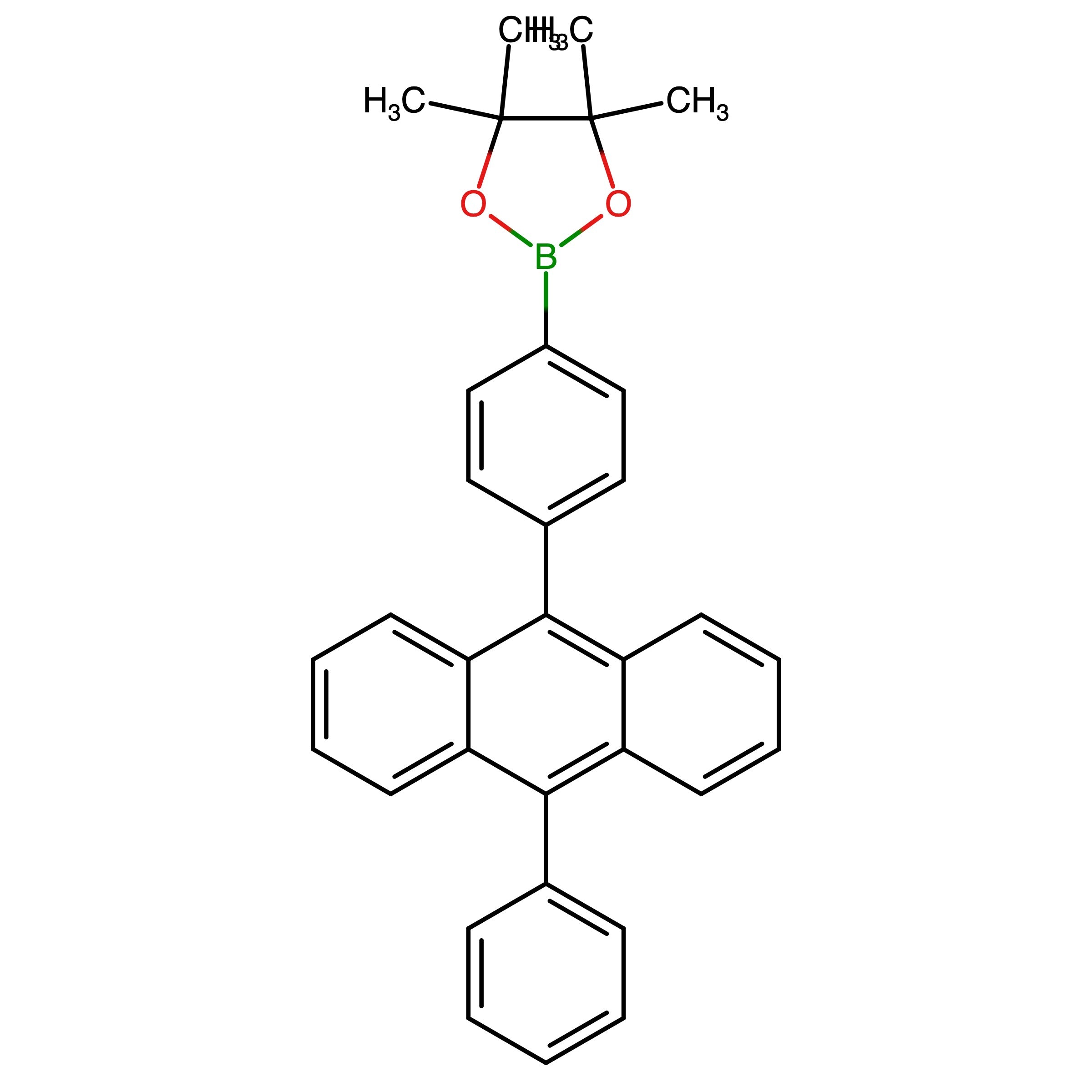 CAS 1143576-84-4 | 4,4,5,5-Tetramethyl-2-[4-(10-phenyl-9-anthracenyl)phenyl]-1,3,2-dioxaborolane | MFCD28975121