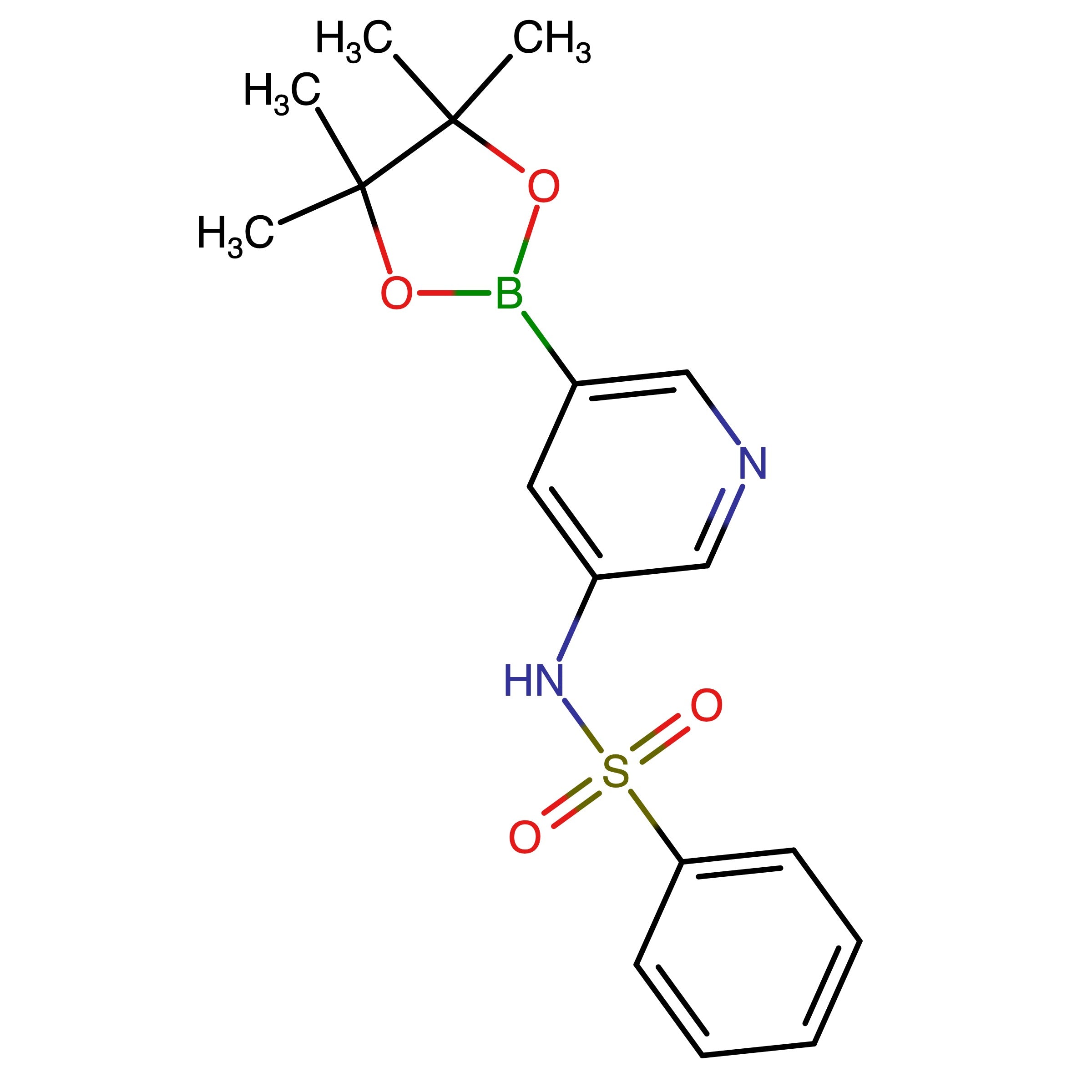 CAS 1083326-28-6 | N-[5-(4,4,5,5-Tetramethyl-1,3,2-dioxaborolan-2-yl)-3-pyridinyl]benzenesulfonamide | MFCD13190589