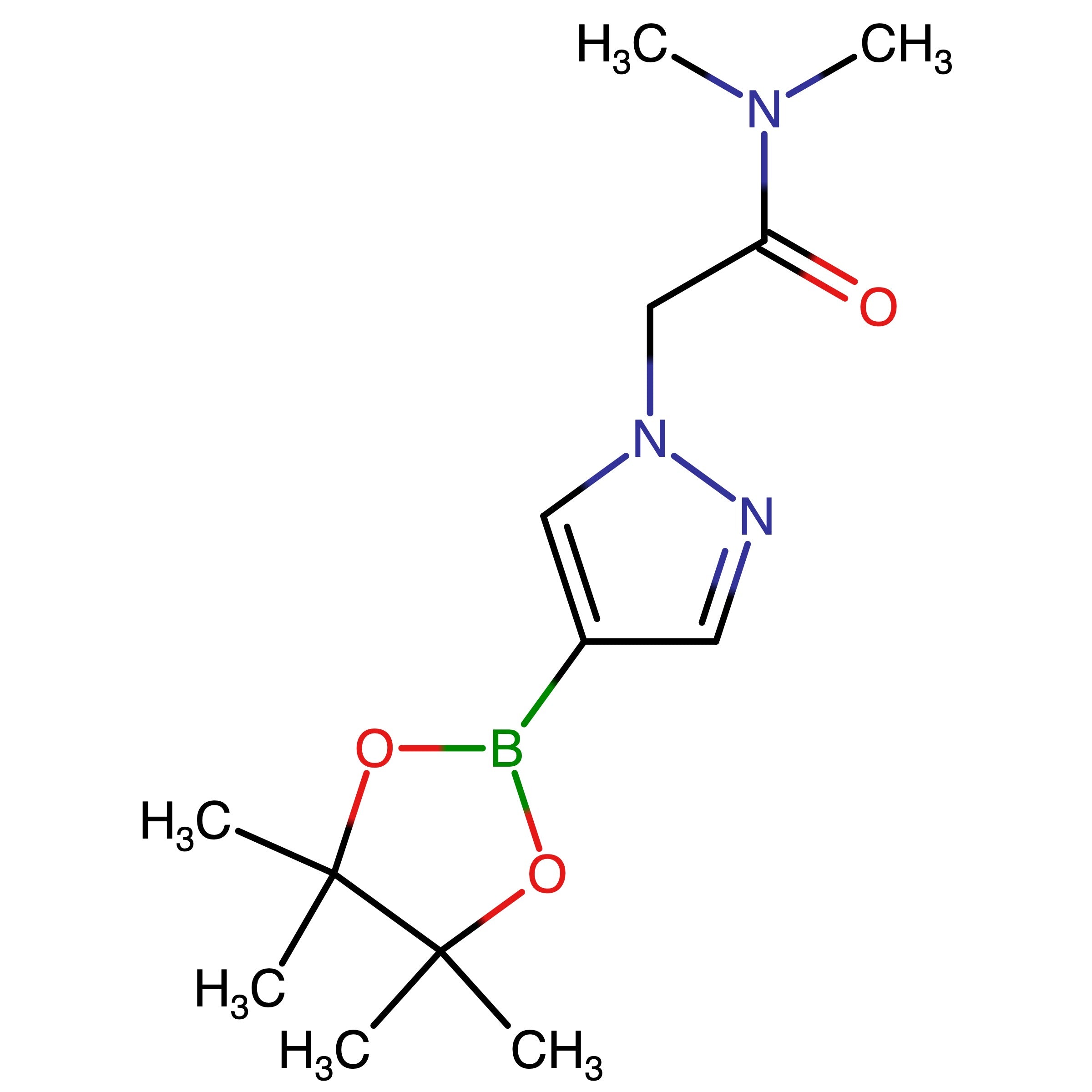 CAS 930596-20-6 | N,N-Dimethyl-4-(4,4,5,5-tetramethyl-1,3,2-dioxaborolan-2-yl)-1H-pyrazole-1-acetamide | MFCD18383279