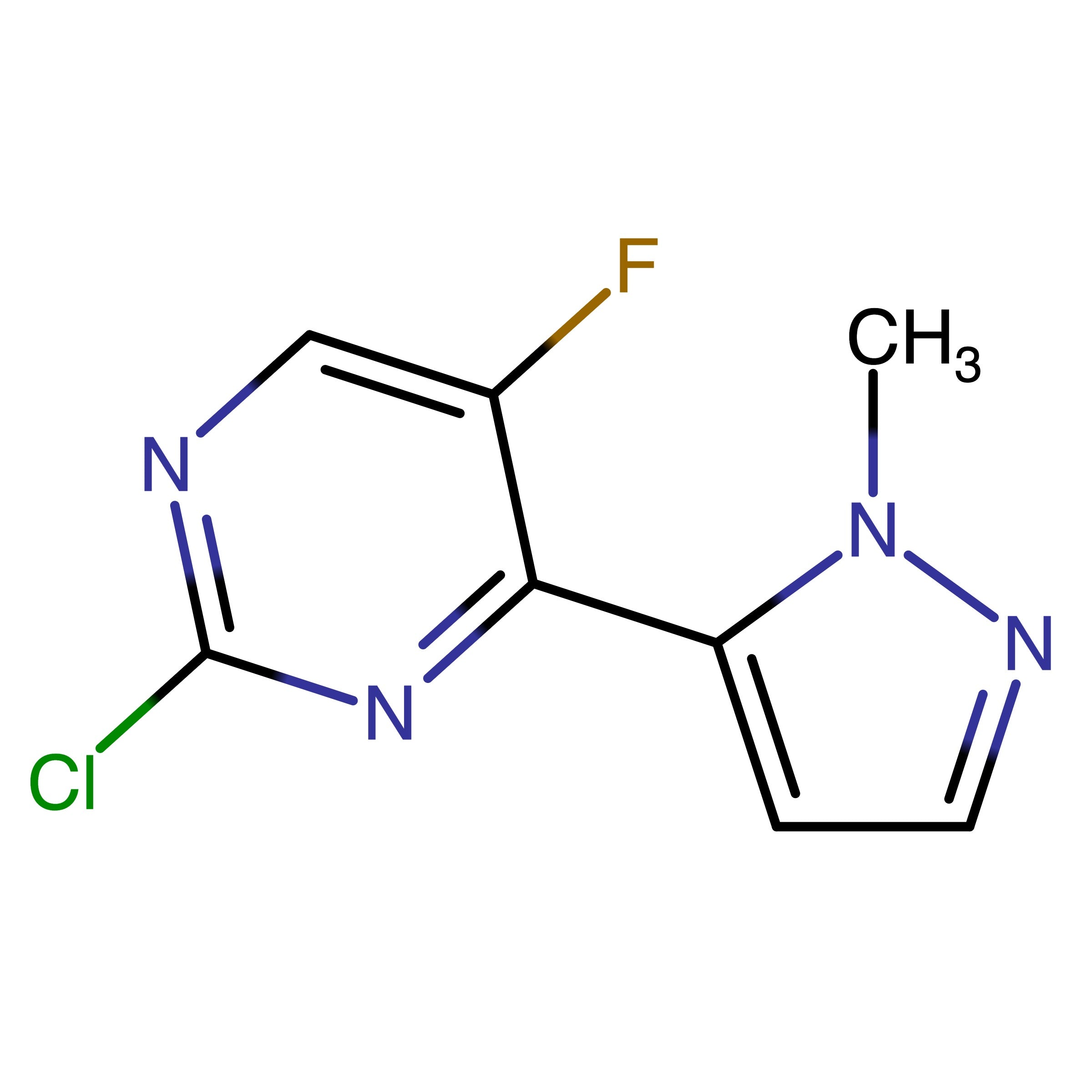CAS 1503214-75-2 | 2-Chloro-5-fluoro-4-(1-methyl-1H-pyrazol-5-yl)pyrimidine