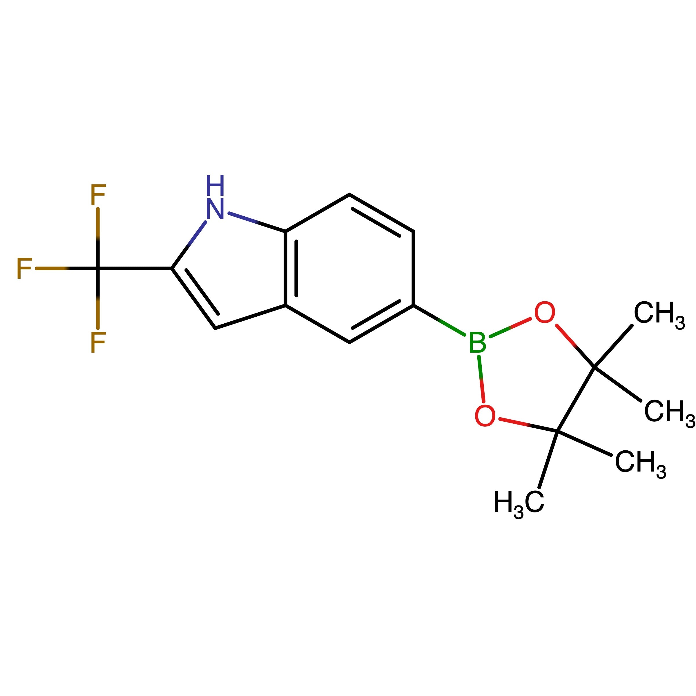 CAS 837392-61-7 | 5-(4,4,5,5-Tetramethyl-1,3,2-dioxaborolan-2-yl)-2-(trifluoromethyl)-1H-indole | MFCD20226769