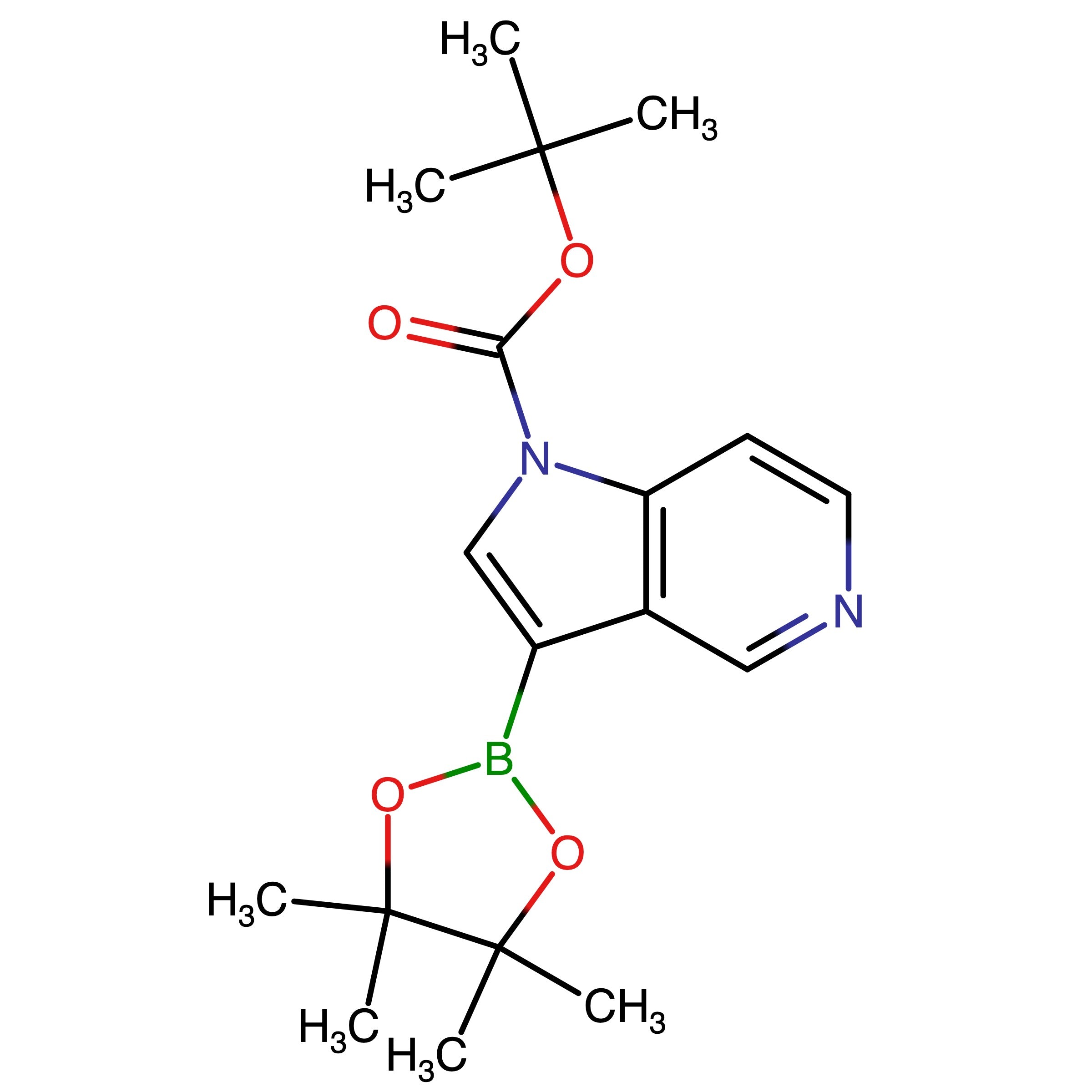 CAS 877060-60-1 | tert-Butyl 3-(4,4,5,5-tetramethyl-1,3,2-dioxaborolan-2-yl)-1H-pyrrolo[3,2-c]pyridine-1-carboxylate | MFCD08234841