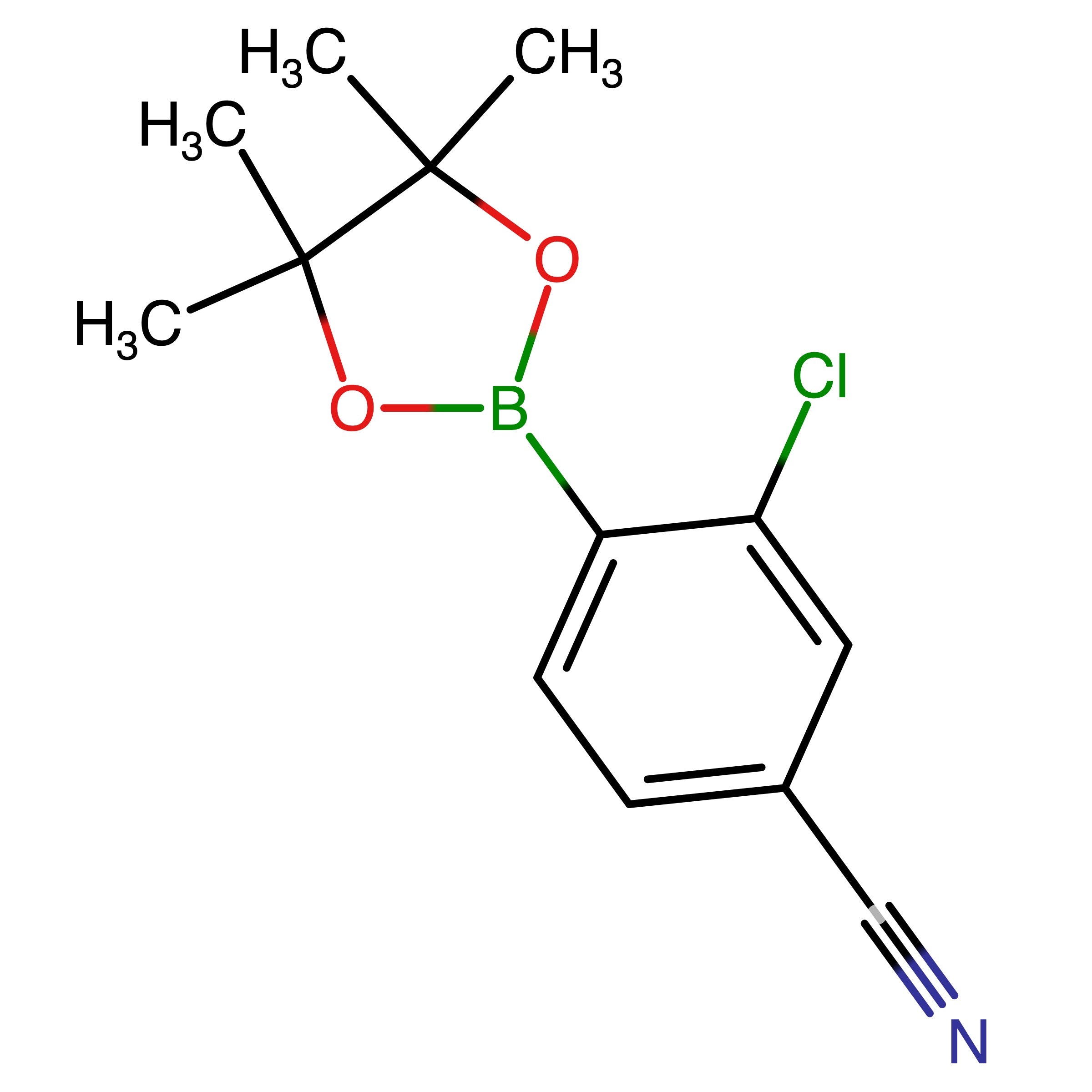 CAS 945391-06-0 | 3-Chloro-4-(4,4,5,5-tetramethyl-1,3,2-dioxaborolan-2-yl)benzonitrile | MFCD18072641