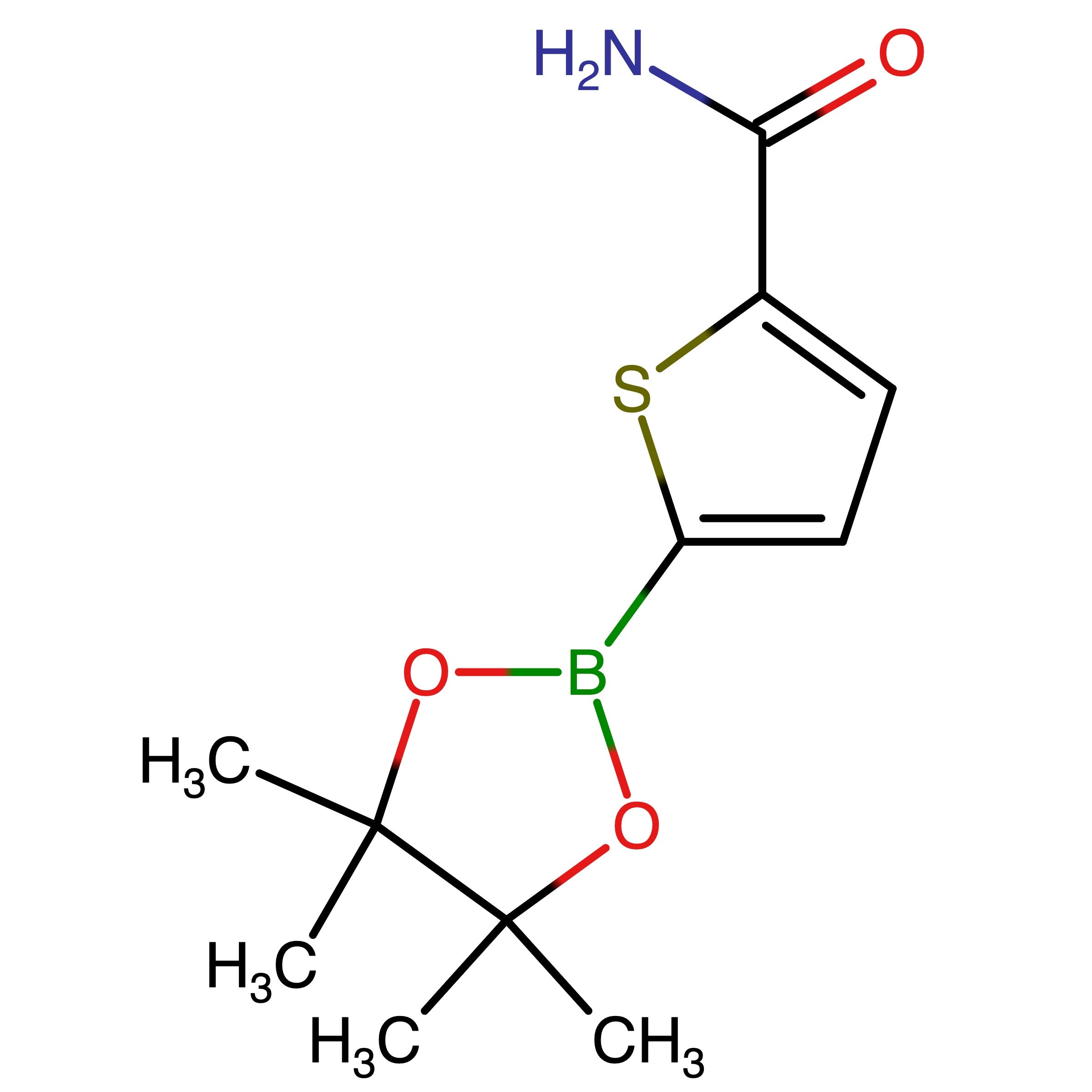 CAS 957344-92-2 | 5-(Tetramethyl-1,3,2-dioxaborolan-2-yl)thiophene-2-carboxamide | MFCD17215214