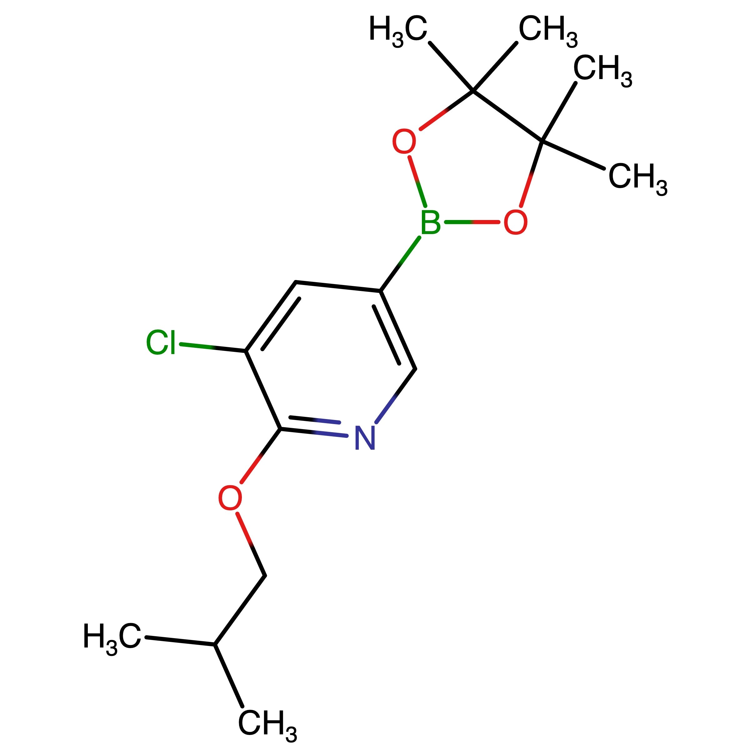 CAS 1387634-81-2 | 3-Chloro-2-isobutoxy-5-(4,4,5,5-tetramethyl-1,3,2-dioxaborolan-2-yl)pyridine | MFCD24368939