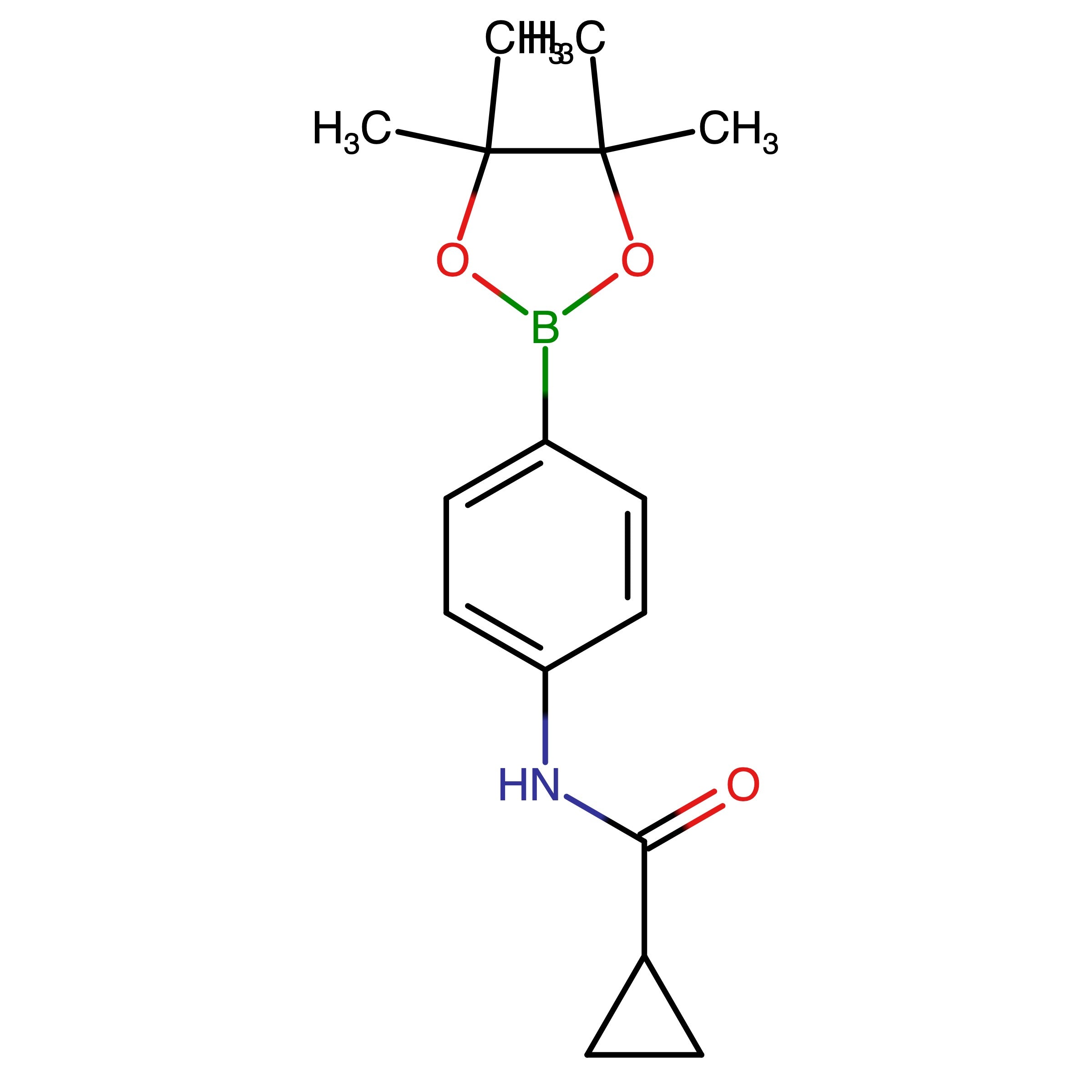 CAS 1031747-45-1 | N-[4-(4,4,5,5-Tetramethyl-1,3,2-dioxaborolan-2-yl)phenyl]cyclopropanecarboxamide | MFCD14585586