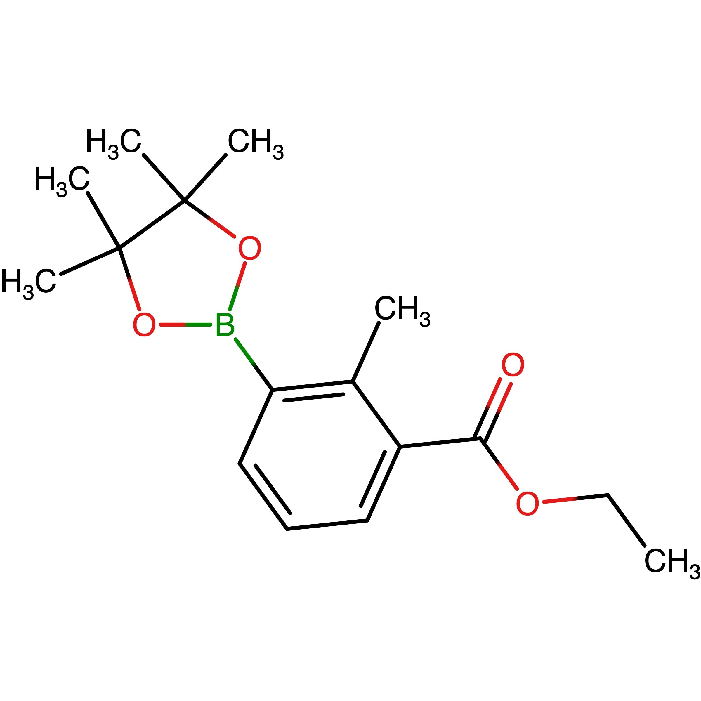 CAS 1198615-87-0 | Ethyl 2-methyl-3-(4,4,5,5-tetramethyl-1,3,2-dioxaborolan-2-yl)benzoate | MFCD18383986