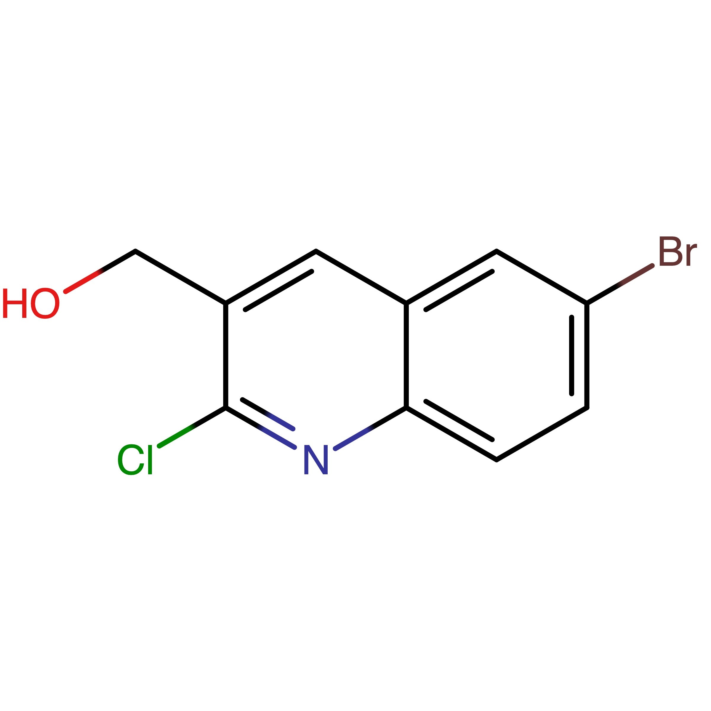 CAS 1017464-16-2 | 6-Bromo-2-chloro-3-quinolinemethanol | MFCD09997953