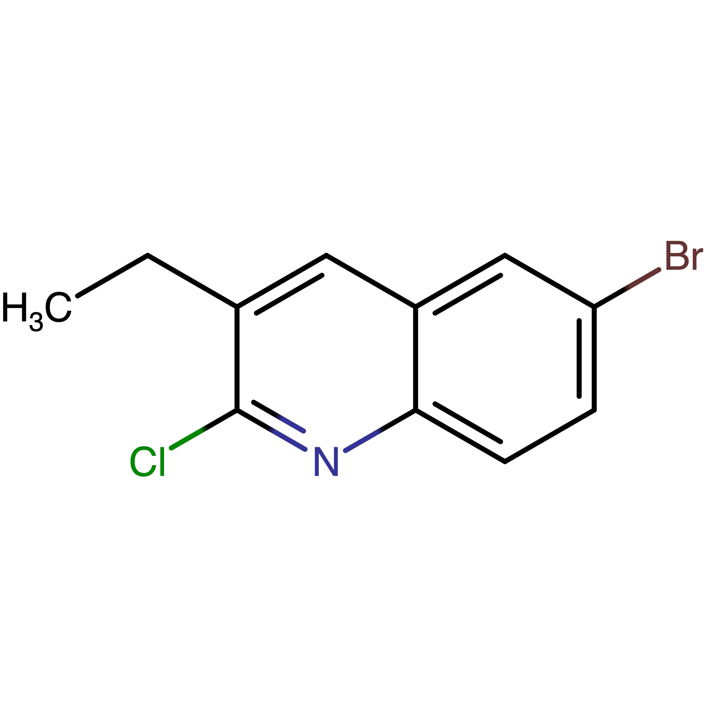 CAS 409346-70-9 | 6-Bromo-2-chloro-3-ethylquinoline | MFCD09029946