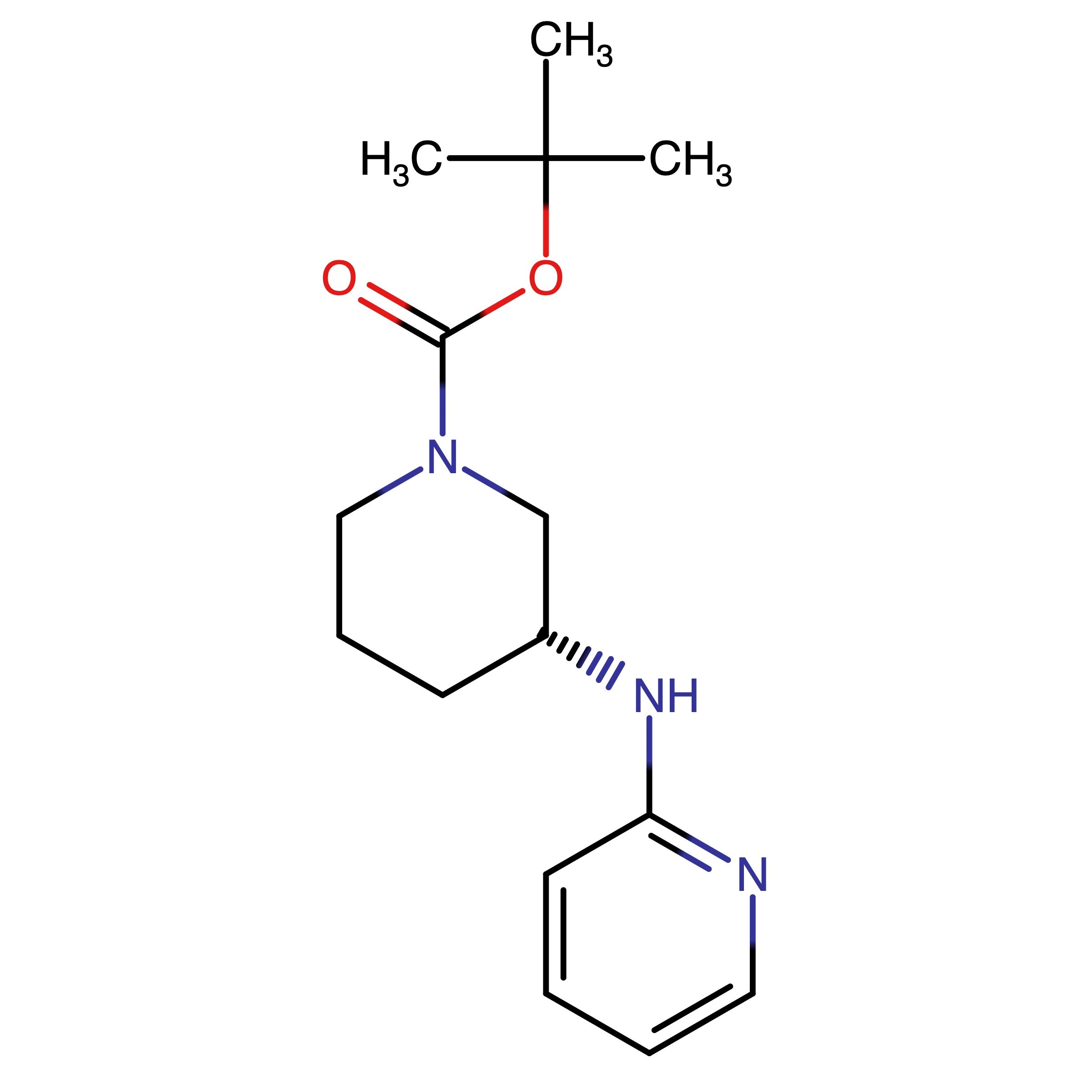 CAS 1255533-88-0 | (R)-tert-Butyl 3-(pyridin-2-ylamino)piperidine-1-carboxylate | MFCD24370723
