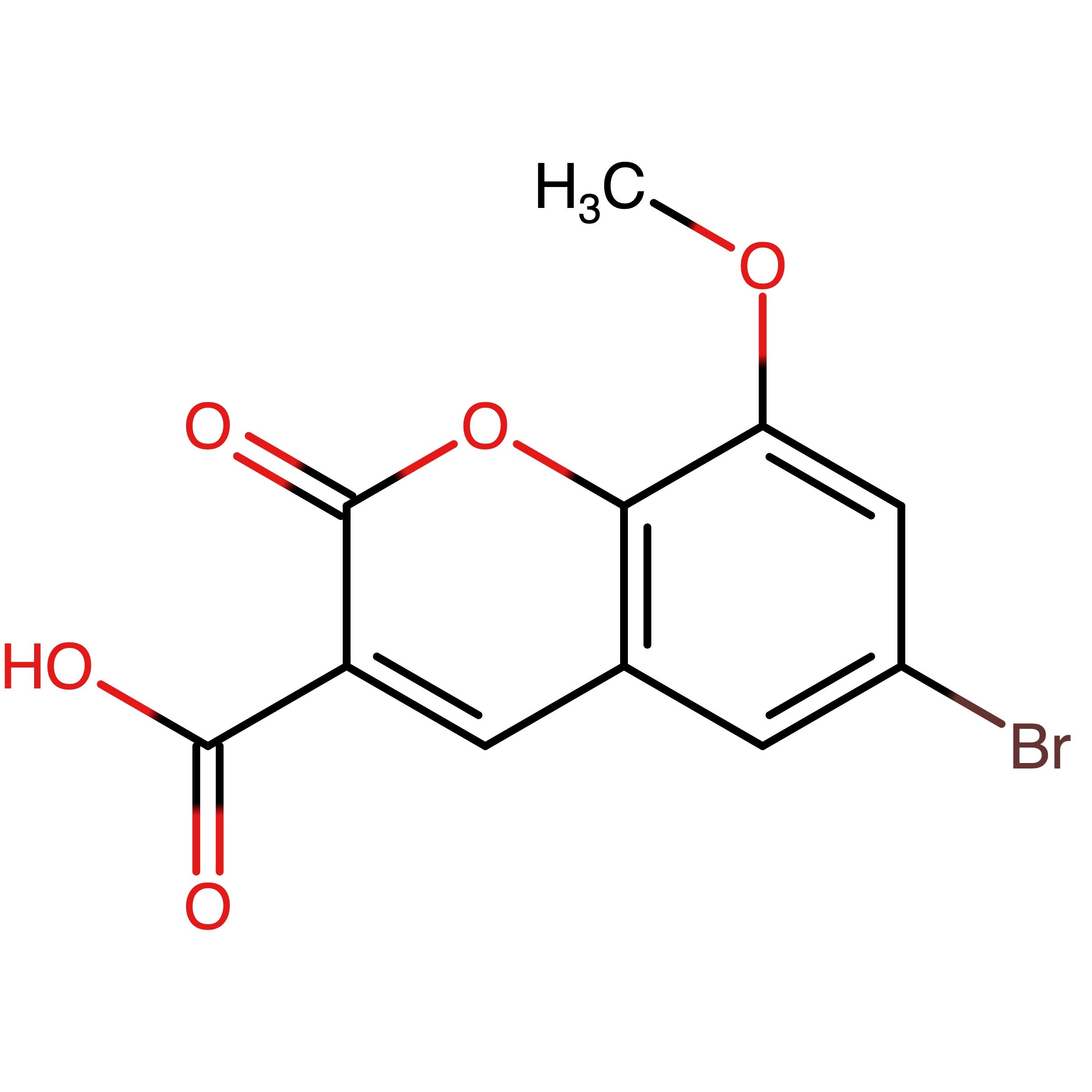 CAS 119686-34-9 | 6-Bromo-8-methoxy-2-oxo-2H-chromene-3-carboxylic acid | MFCD01764559