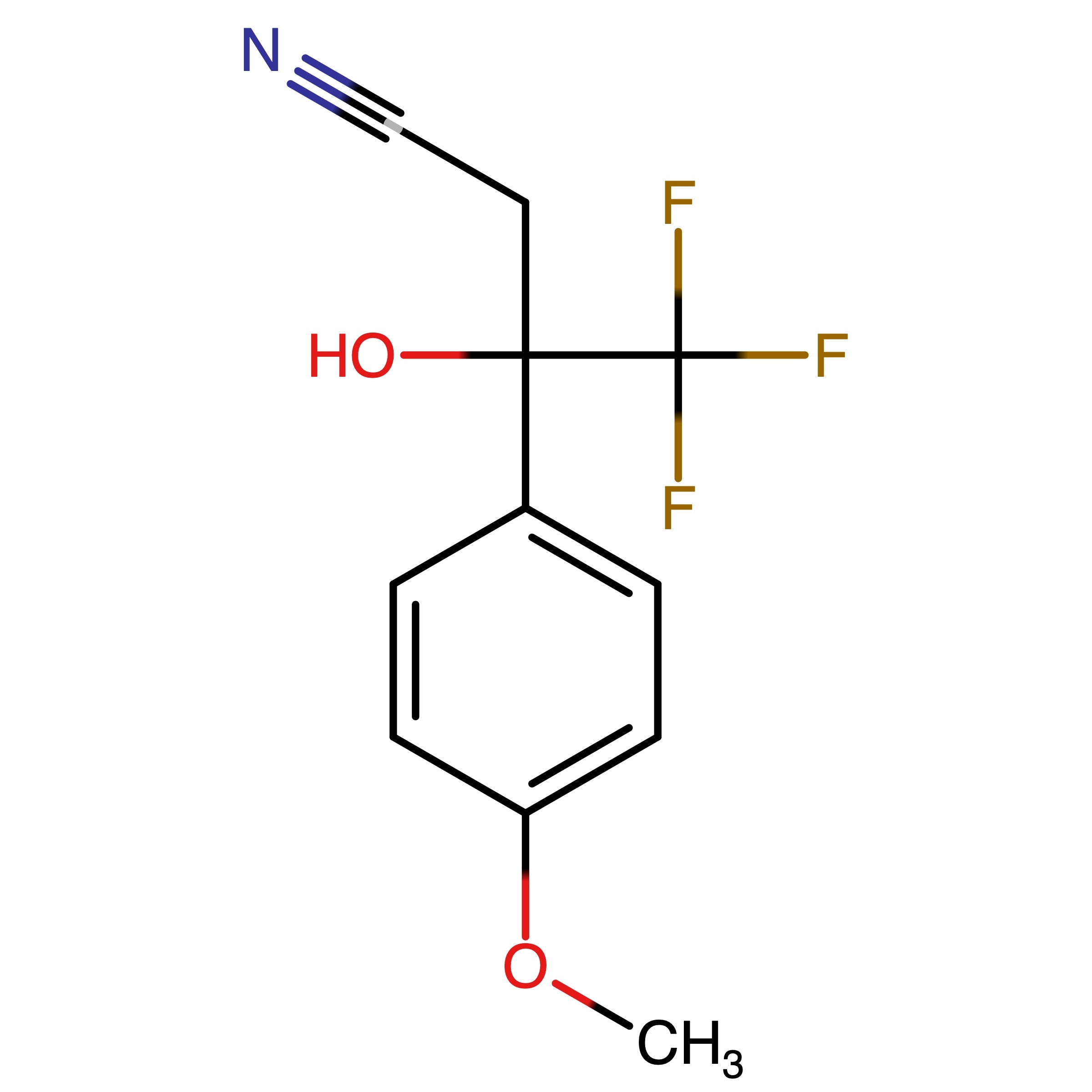 CAS 950476-84-3 | 4,4,4-Trifluoro-3-hydroxy-3-(4-methoxyphenyl)butanenitrile