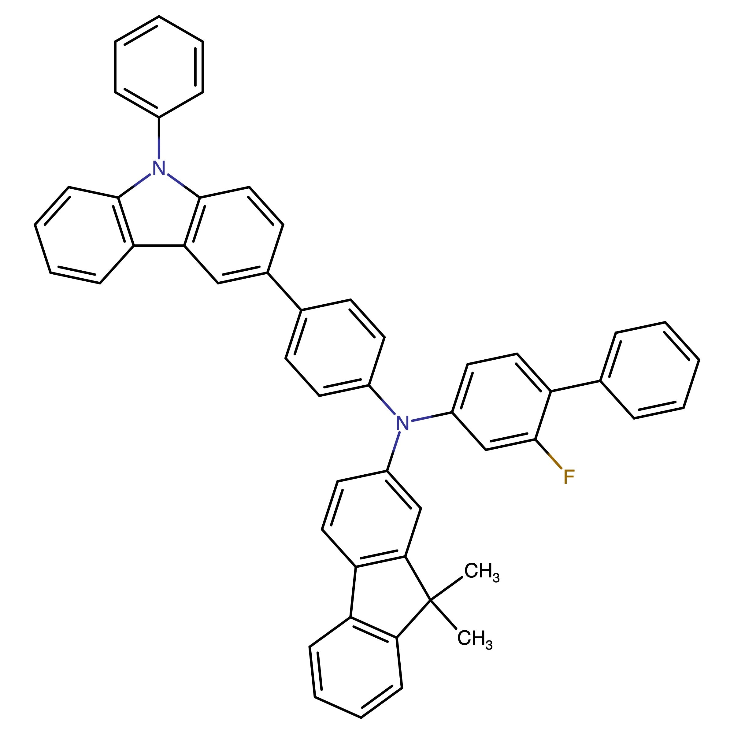 CAS 1924688-20-9 | N-(2-Fluoro-[1,1'-biphenyl]-4-yl)-9,9-dimethyl-N-(4-(9-phenyl-9H-carbazol- 3-yl)phenyl)-9H-fluoren-2-amine