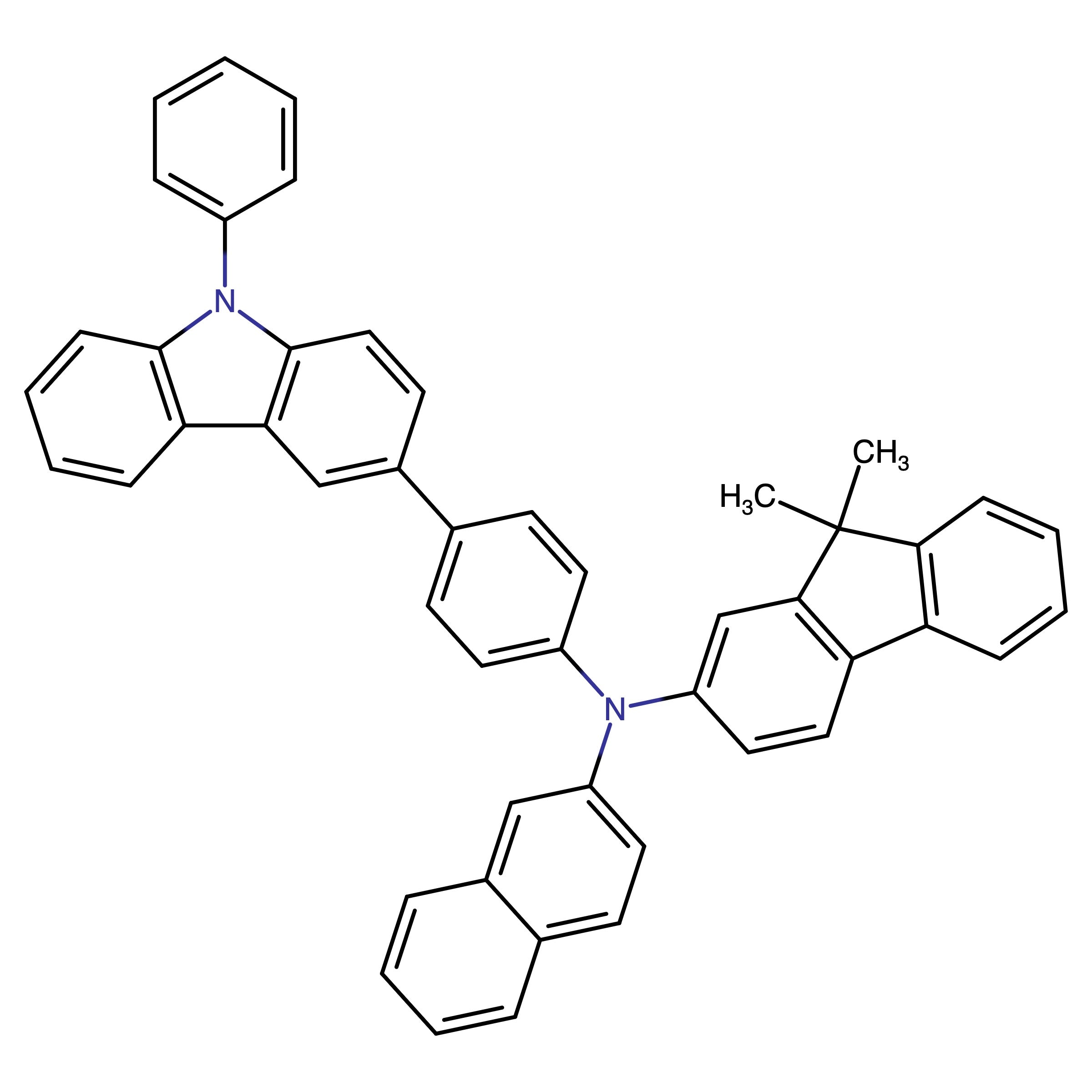 CAS 1329994-91-3 | 9,9-Dimethyl-N-(naphthalen-2-yl)-N-(4-(9-phenyl-9H-carbazol-3-yl)phenyl)- 9H-fluoren-2-amine