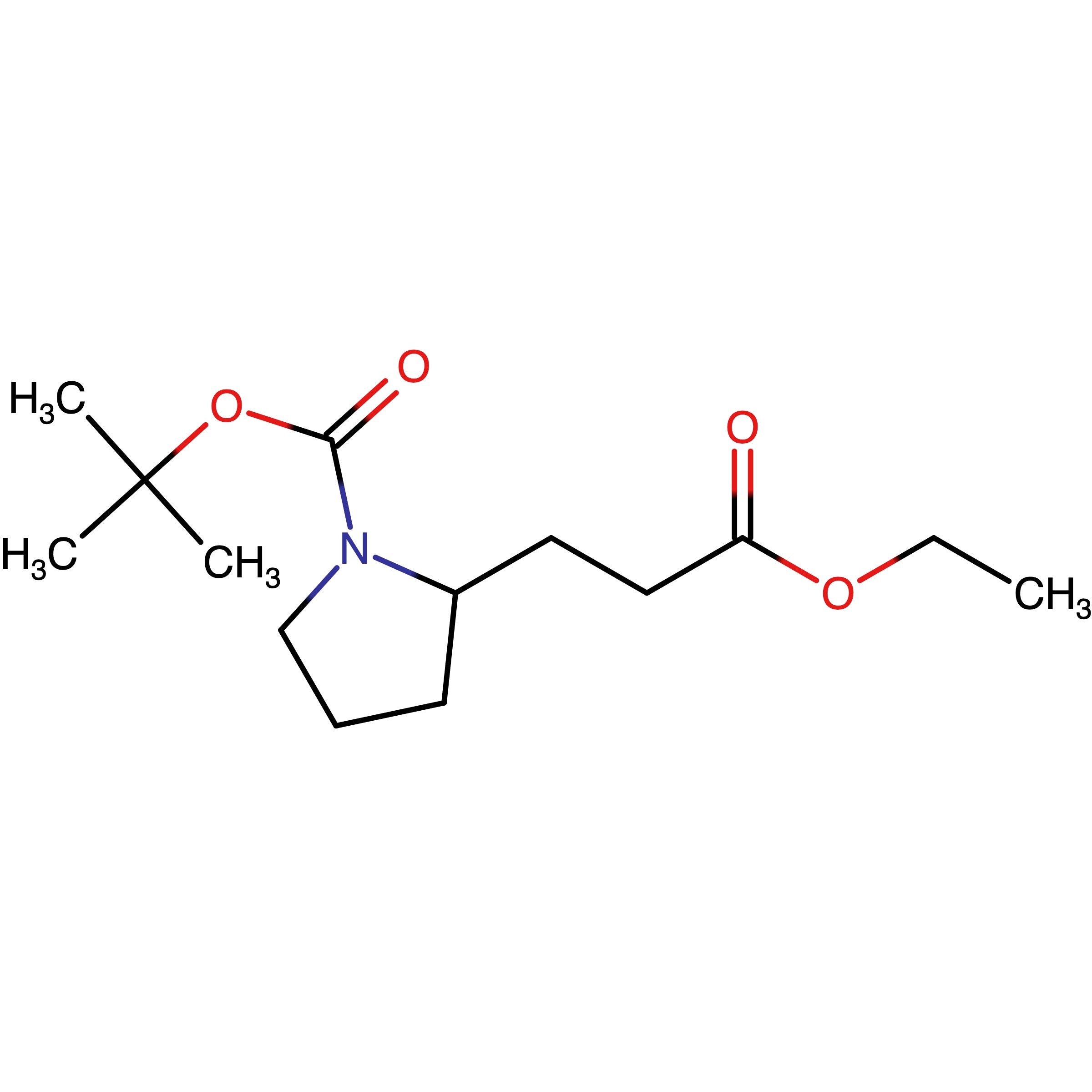 CAS 1190441-64-5 | tert-Butyl 2-(3-ethoxy-3-oxopropan-1yl)pyrrolidine-1-carboxylate