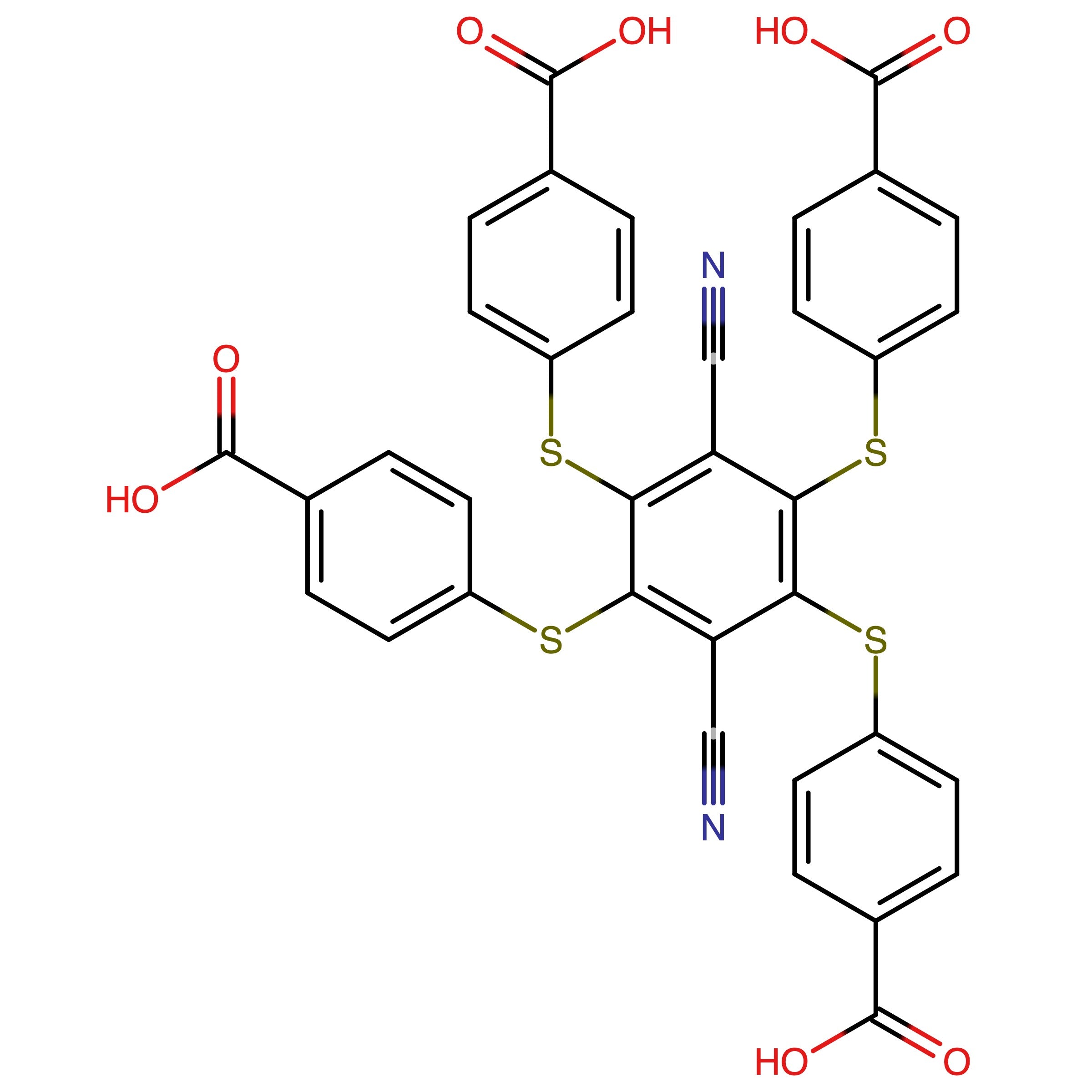 CAS 2125669-93-2 | 4,4',4'',4'''-((3,6-Dicyanobenzene-1,2,4,5-tetrayl)tetrakis(sulfanediyl))tetrabenzoic acid