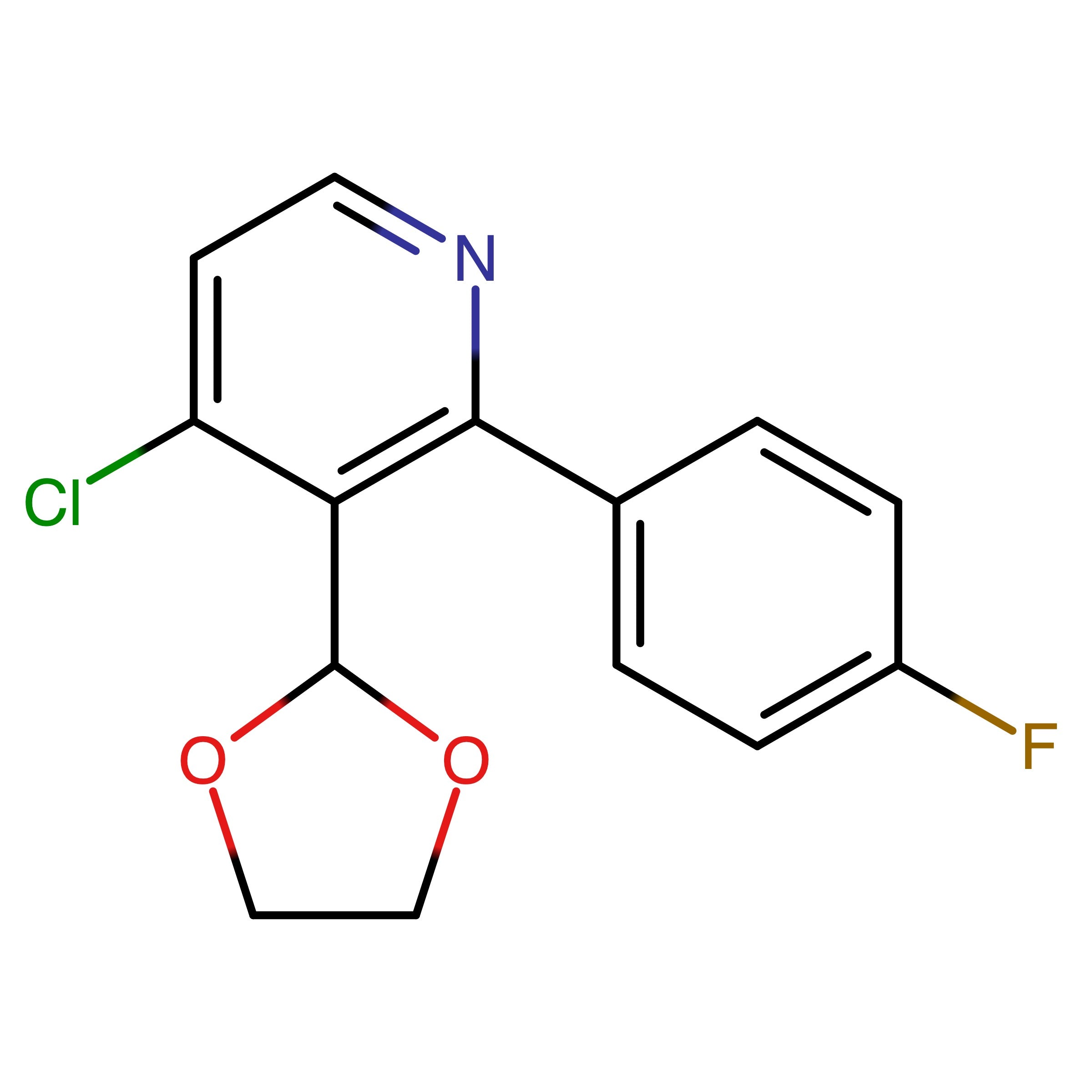 CAS 1798789-32-8 | 4-Chloro-3-(1,3-dioxolan-2-yl)-2-(4-fluorophenyl)pyridine