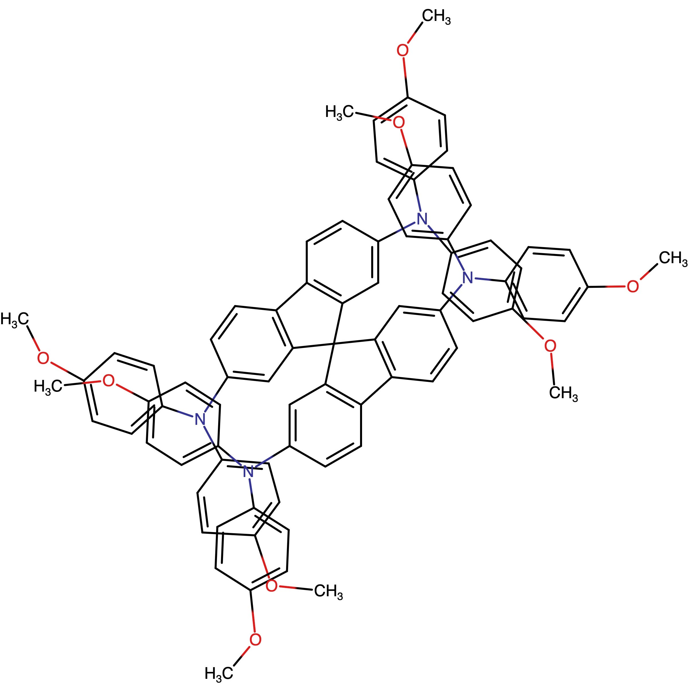 CAS 207739-72-8 | 2,2',7,7'-Tetrakis(N,N-di-p-methoxyphenylamine)-9,9'-spirobifluorene | MFCD12022511