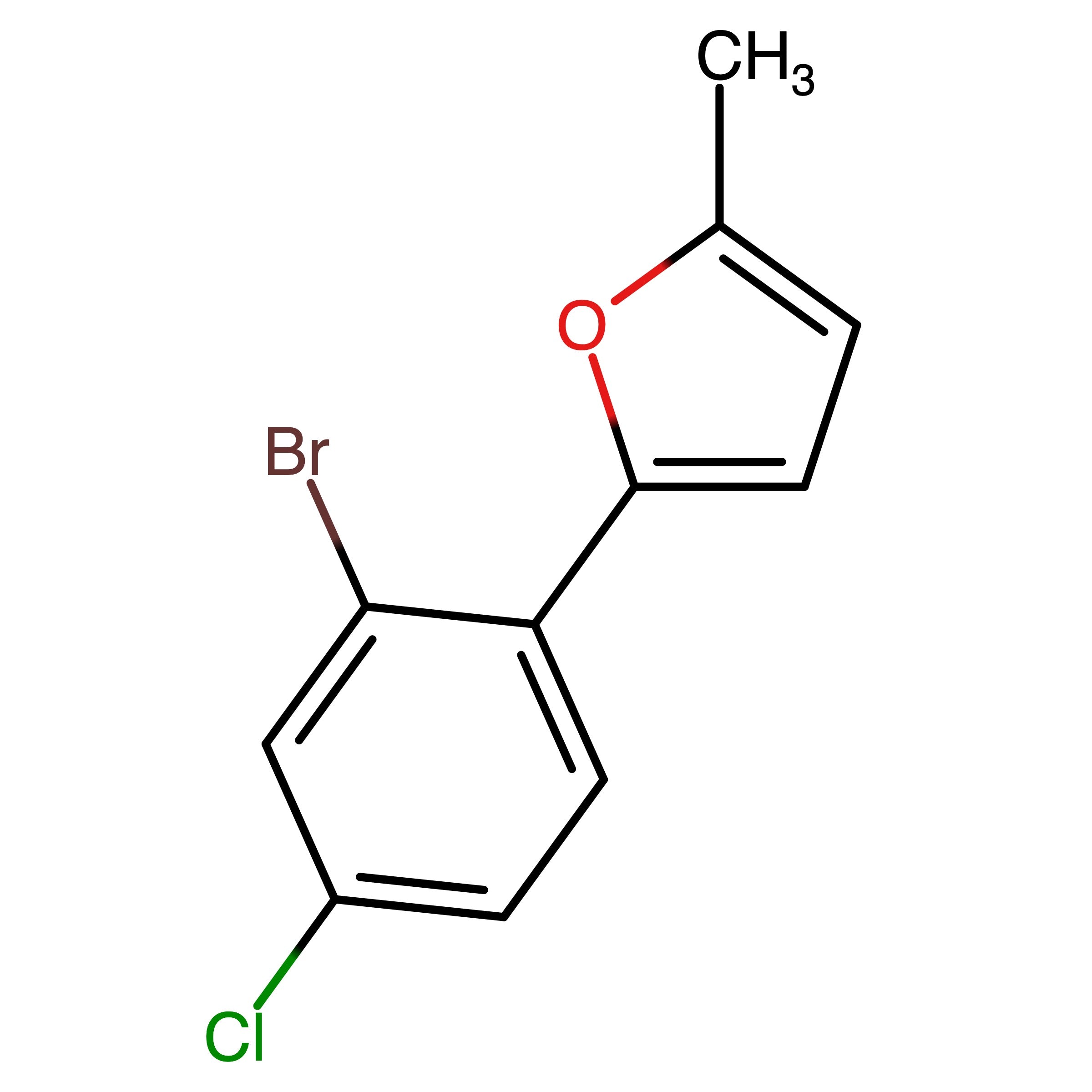 CAS 60456-78-3 | 2-(2-Bromo-4-chlorophenyl)-5-methylfuran